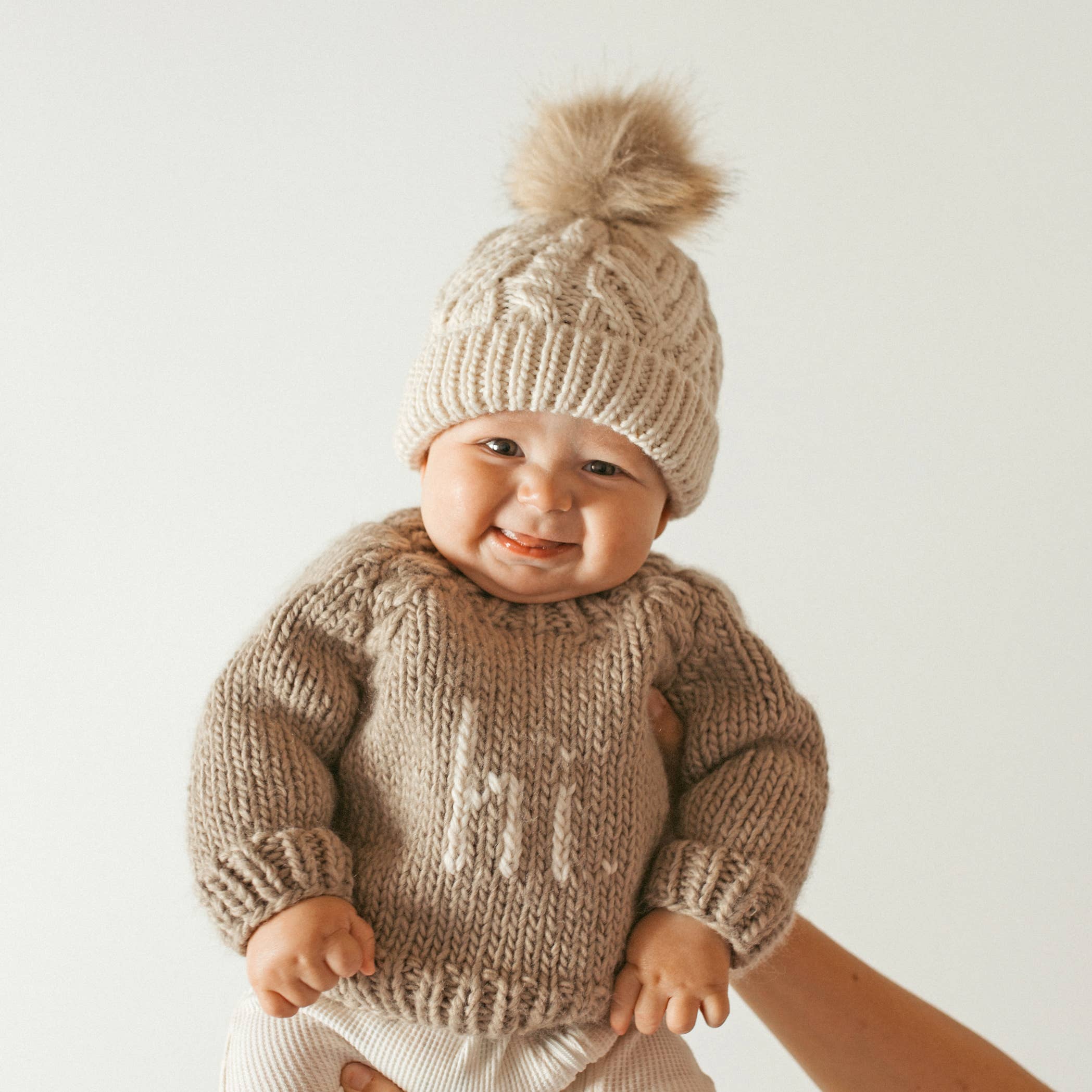 Hi. Pebble Crew Neck Sweater for Baby - Image 2