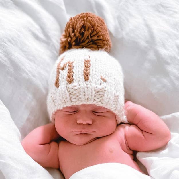 Hi. Pecan Hand Knit Beanie Hat for Baby - Image 4