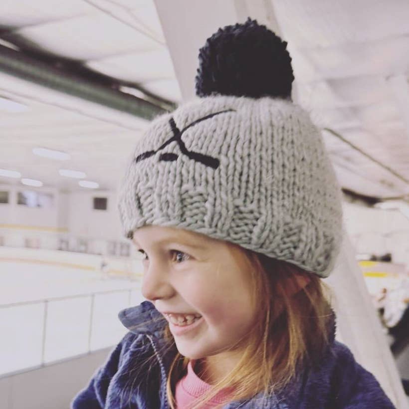 Hockey Beanie Hat for Baby & Kids - Ice Grey - Image 5