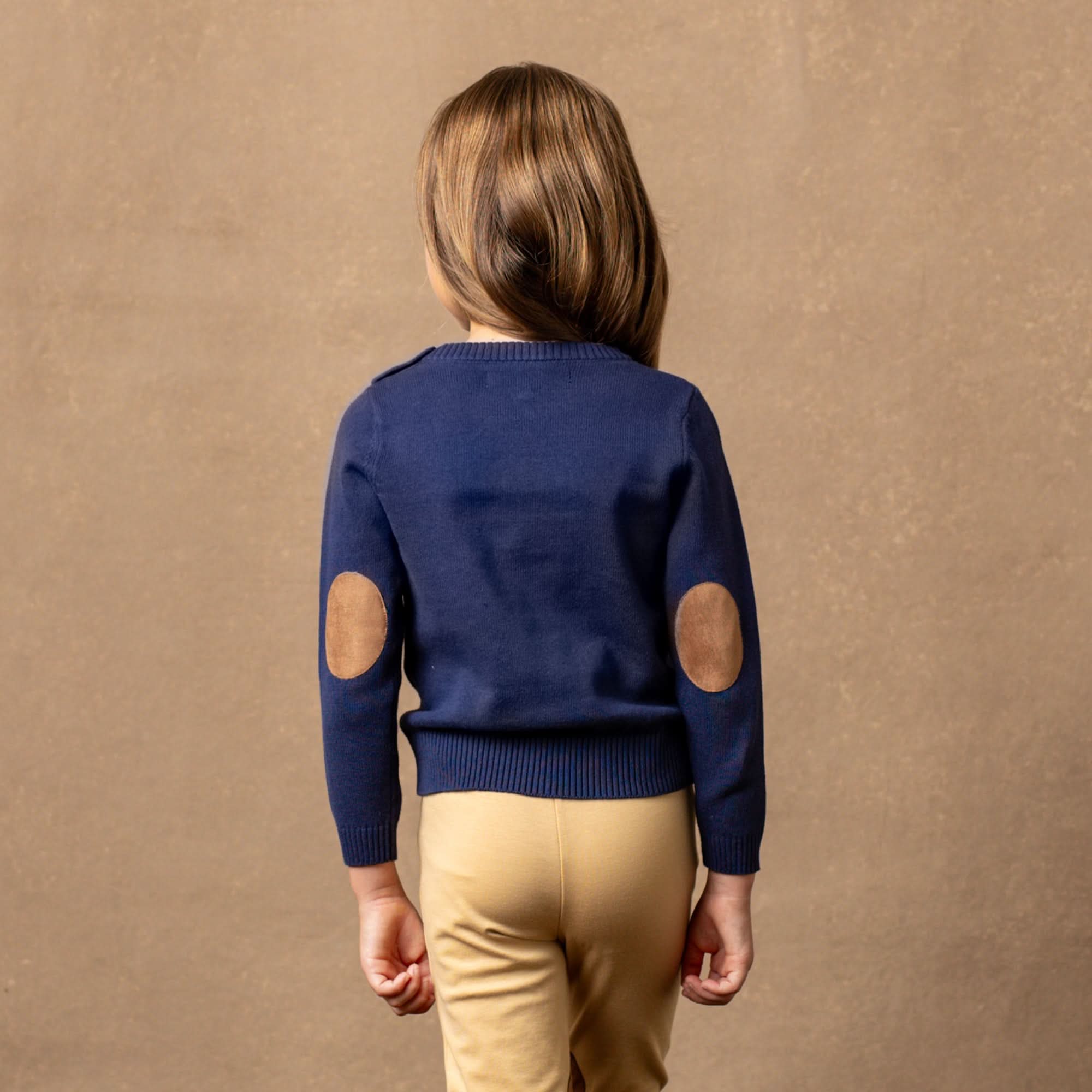 Horse Intarsia Pullover Sweater - Navy - Image 3