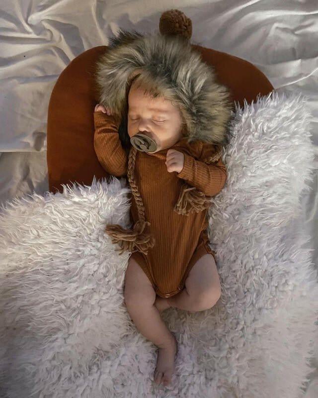 Knit Fur Bonnet - Pecan - Image 5