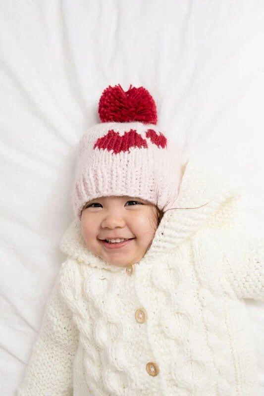 Knit Beanie Hat - Sweetheart - Image 2