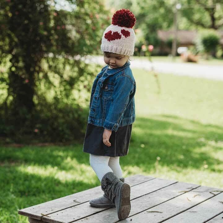 Knit Beanie Hat - Sweetheart - Image 3