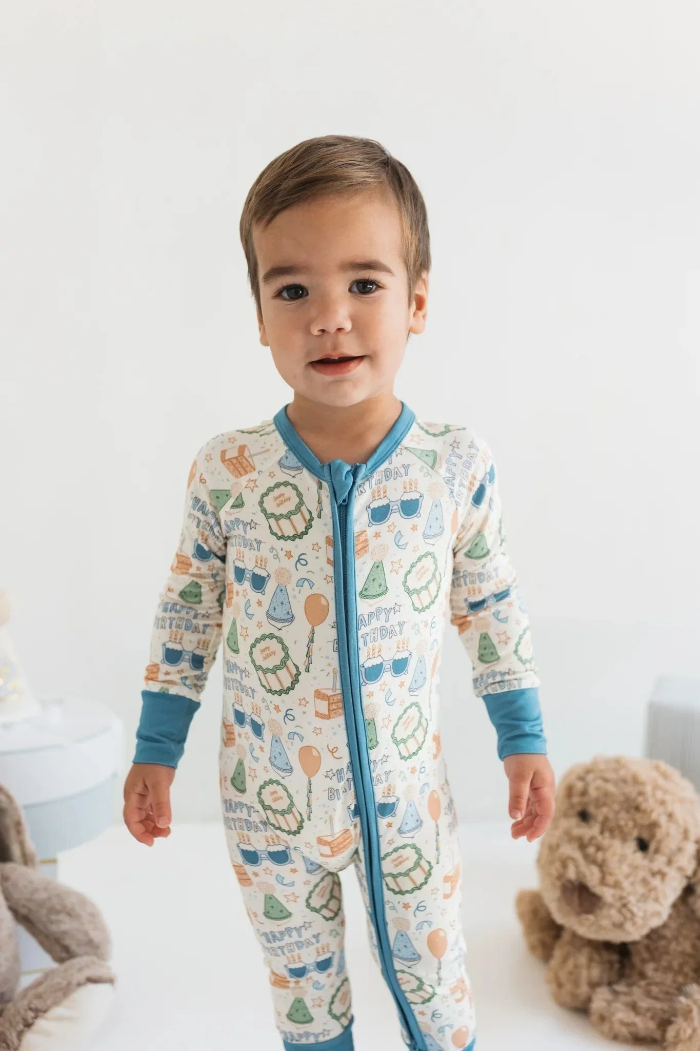 Bamboo Convertible Footie Romper - Birthday Boy - Image 5