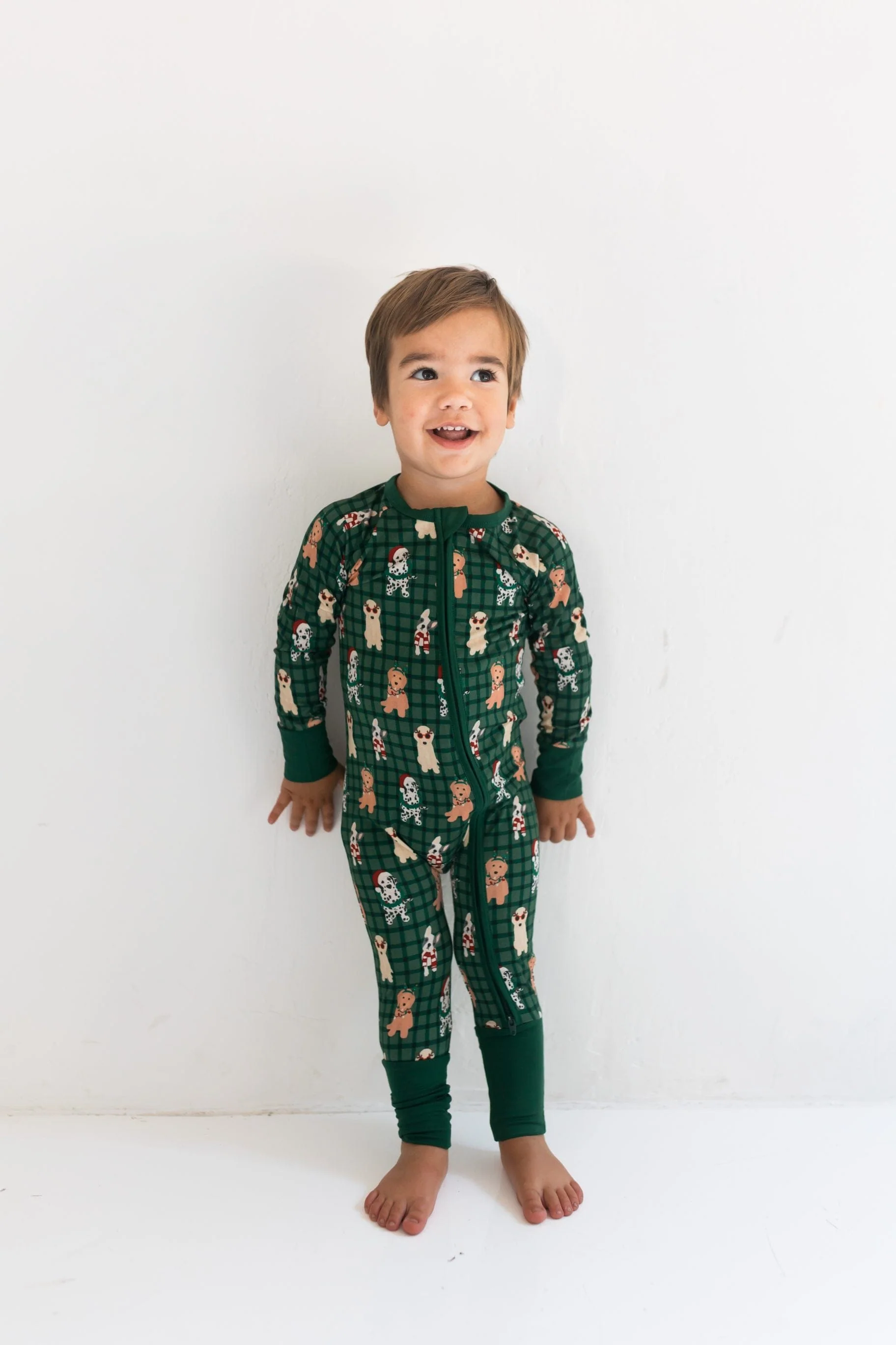 Bamboo Convertible Footie Romper - Christmas Pups - Image 4