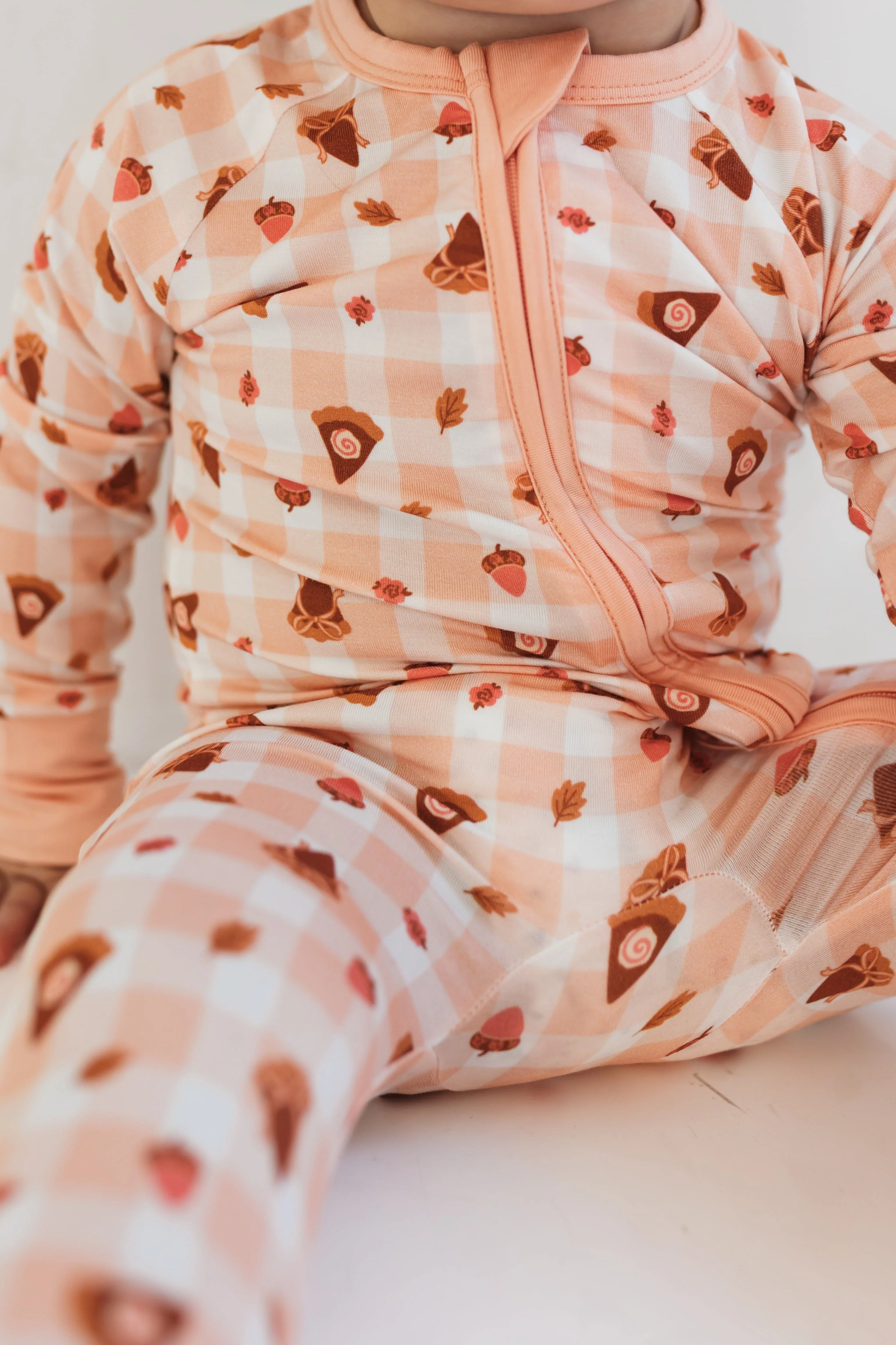 Bamboo Convertible Footie Romper - Gingham Sweet Pie - Image 2