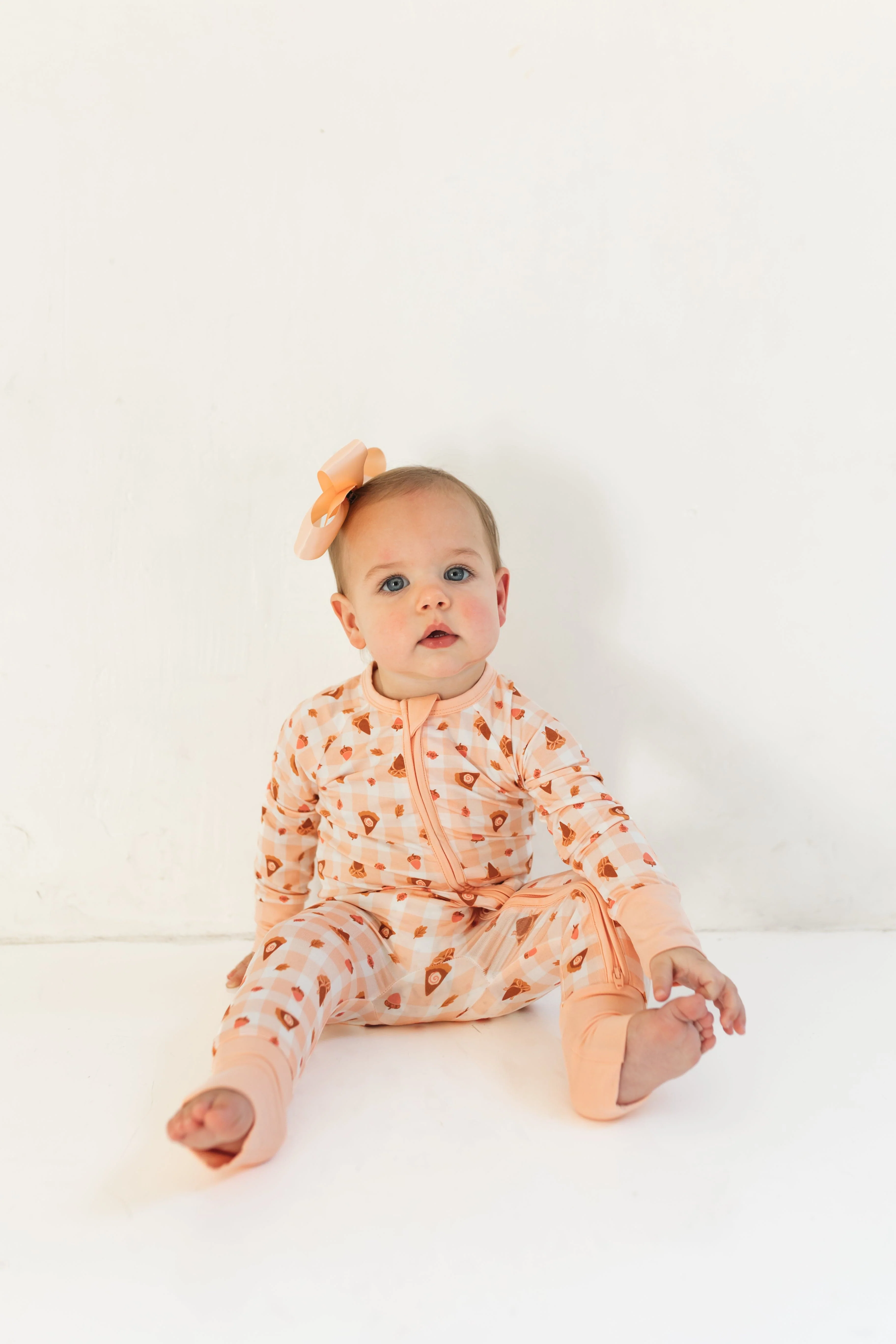 Bamboo Convertible Footie Romper - Gingham Sweet Pie - Image 3