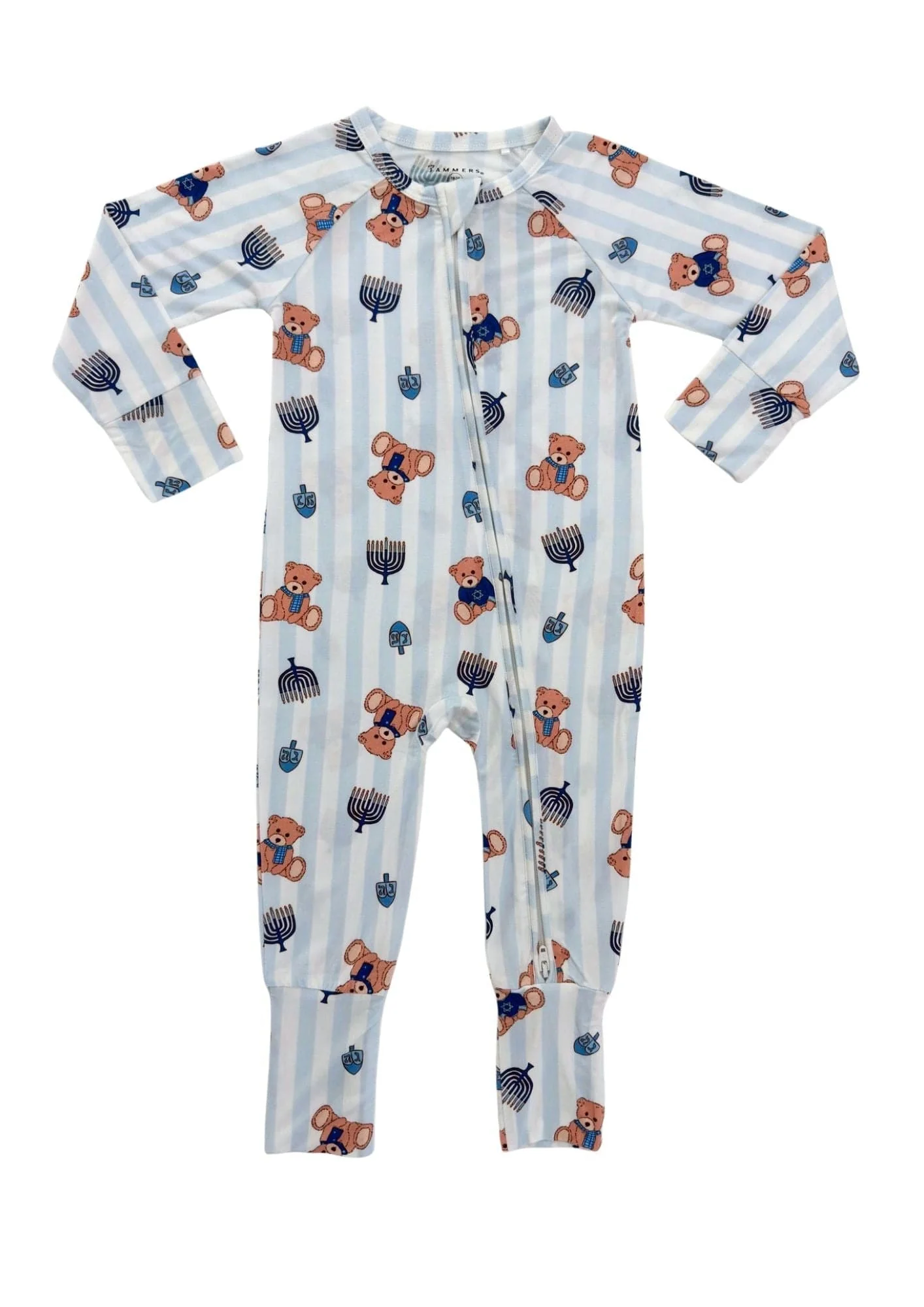 Bamboo Convertible Footie Romper - Hanukkah Bears - Image 6