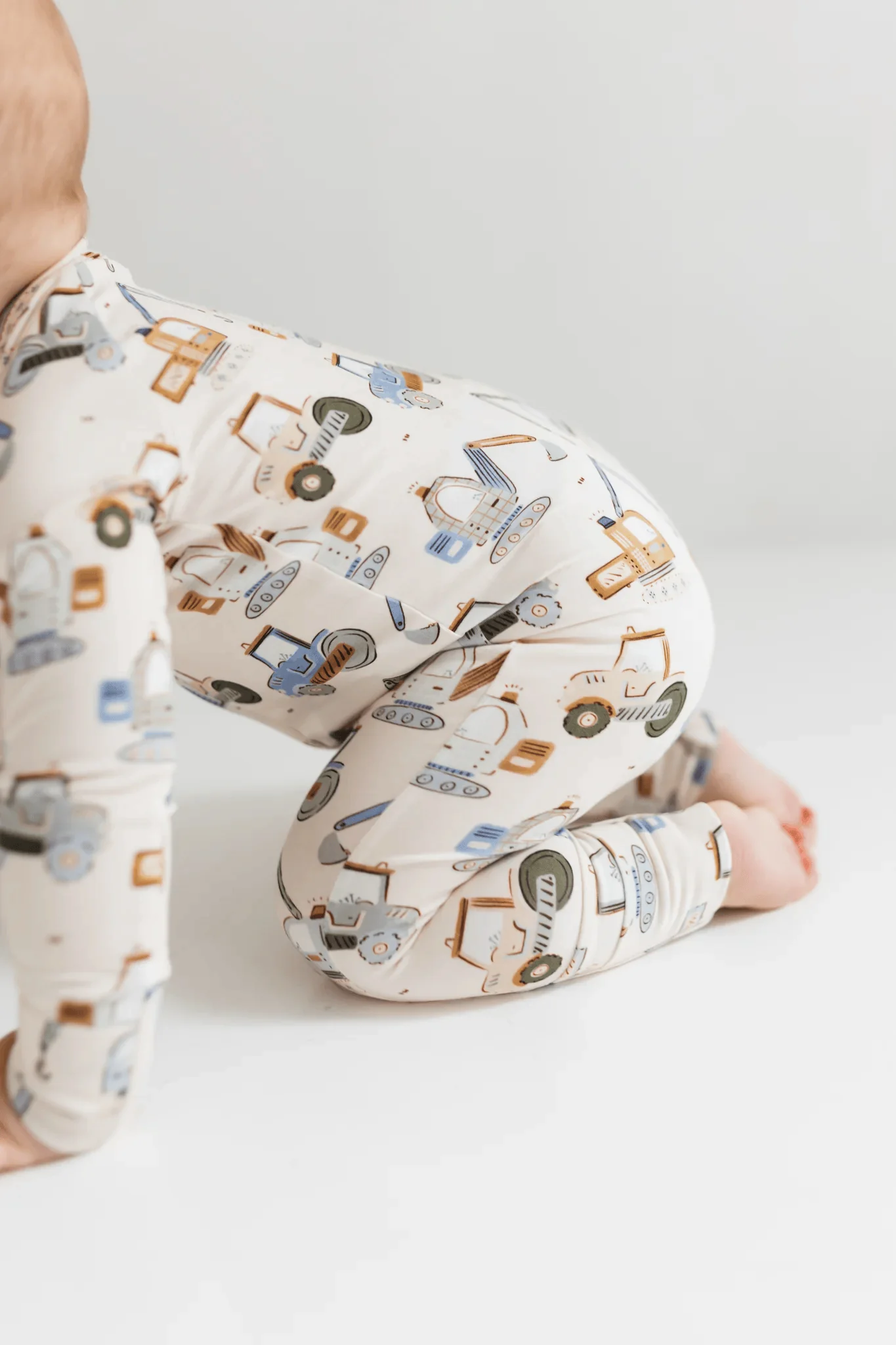 Bamboo Convertible Footie Romper - Little Excavator - Image 2