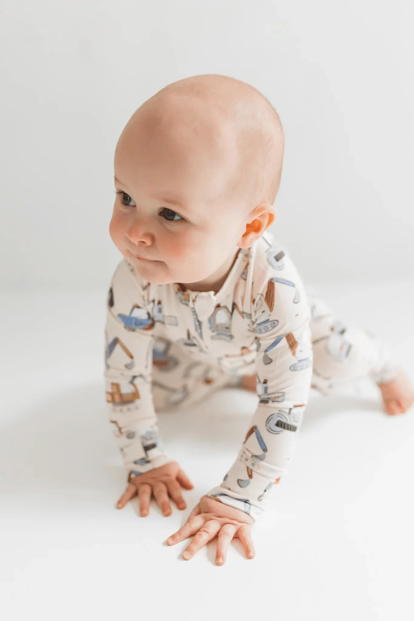 Bamboo Convertible Footie Romper - Little Excavator - Image 5