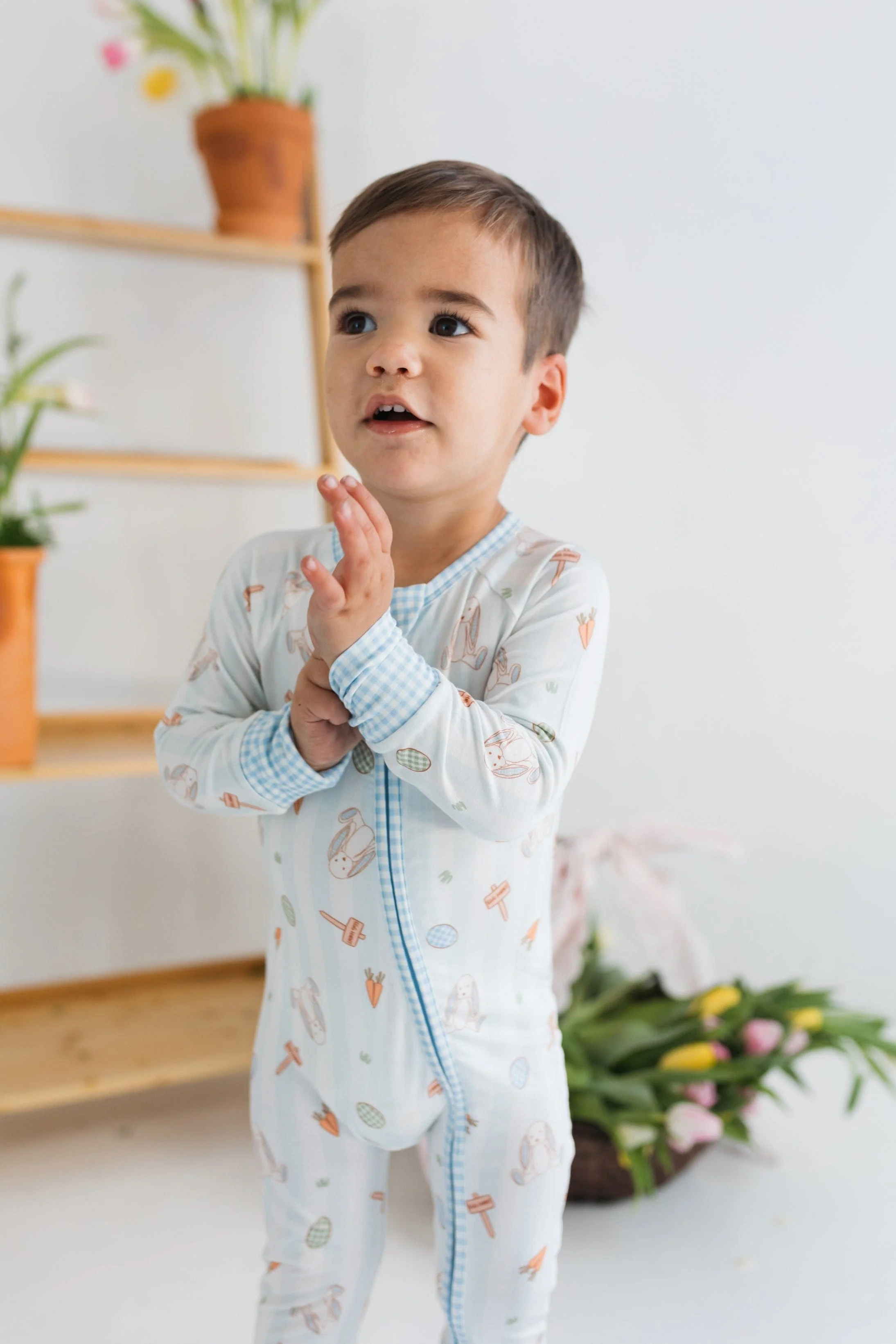 Bamboo Convertible Footie Romper - Oliver Rabbit - Image 2