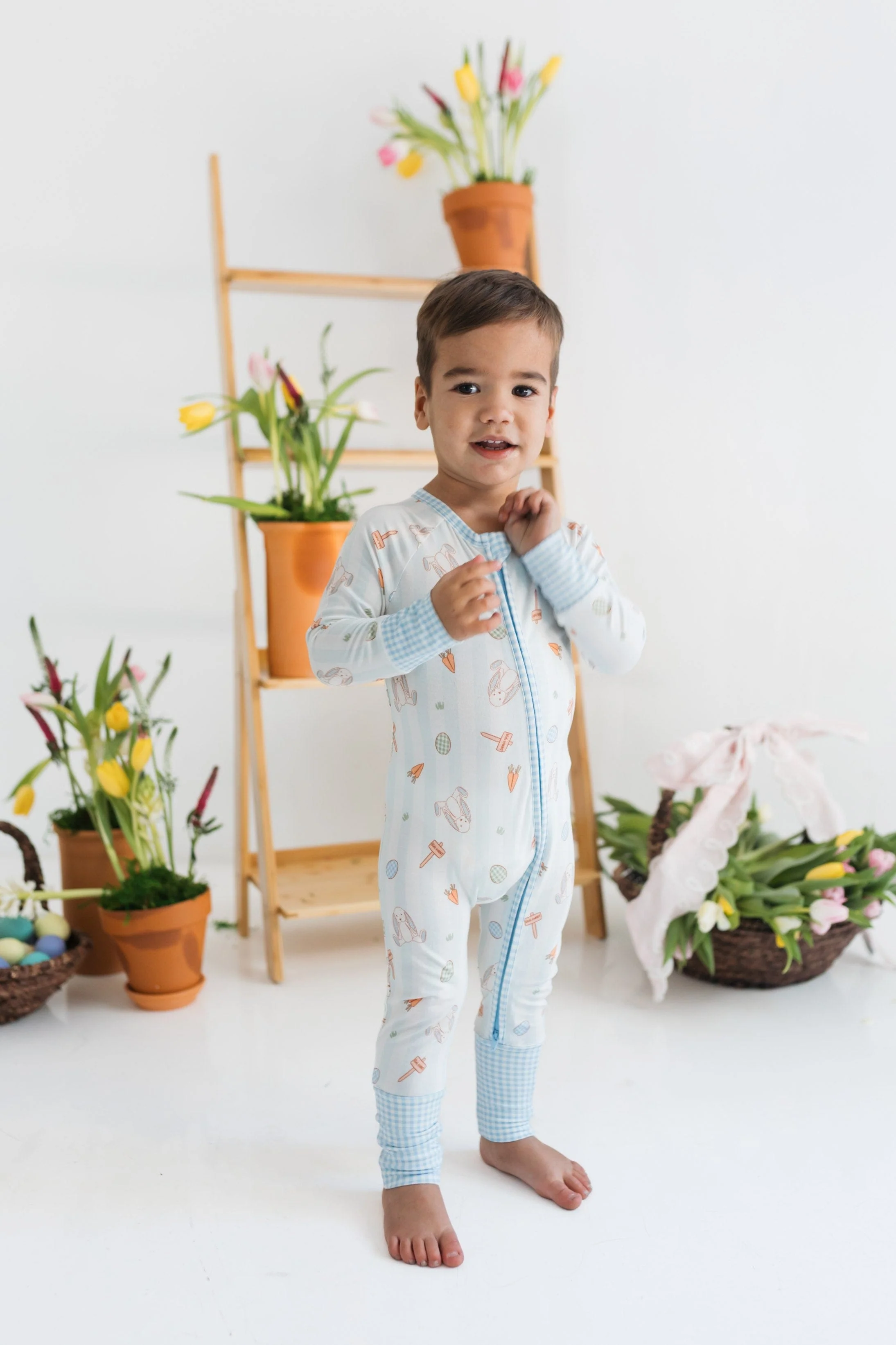 Bamboo Convertible Footie Romper - Oliver Rabbit - Image 3