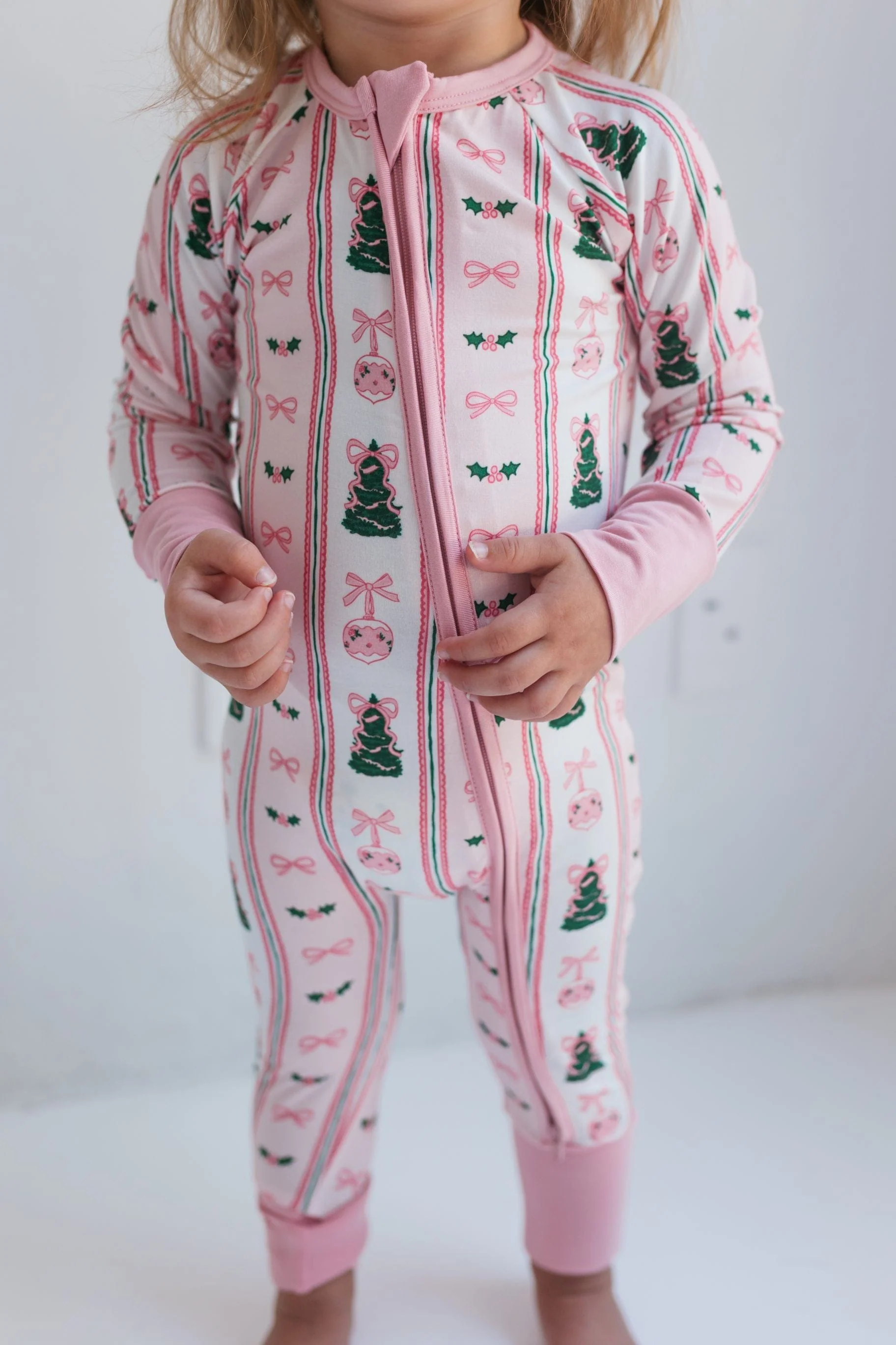 Bamboo Convertible Footie Romper - Pinkmas - Image 2
