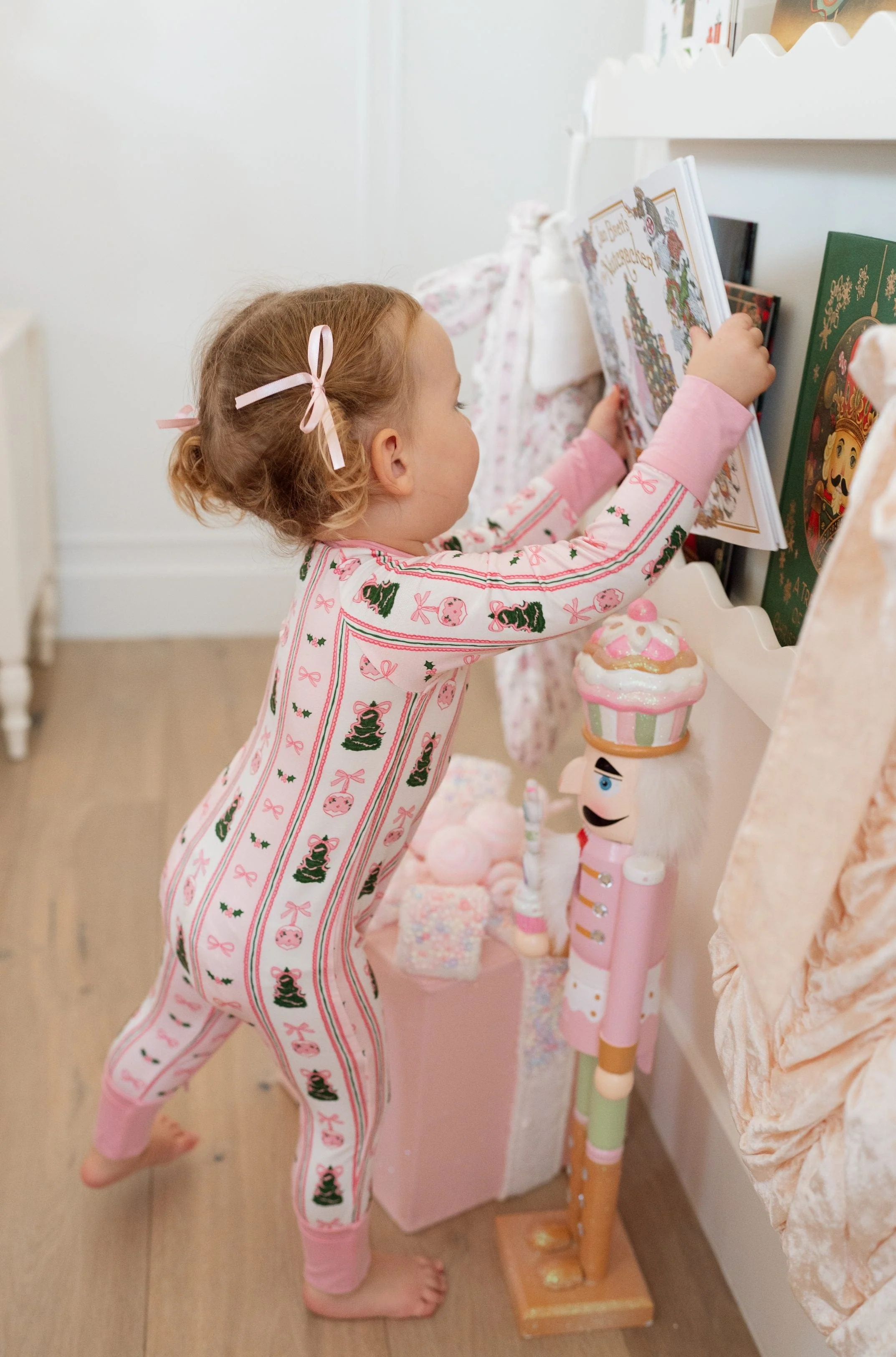 Bamboo Convertible Footie Romper - Pinkmas - Image 3