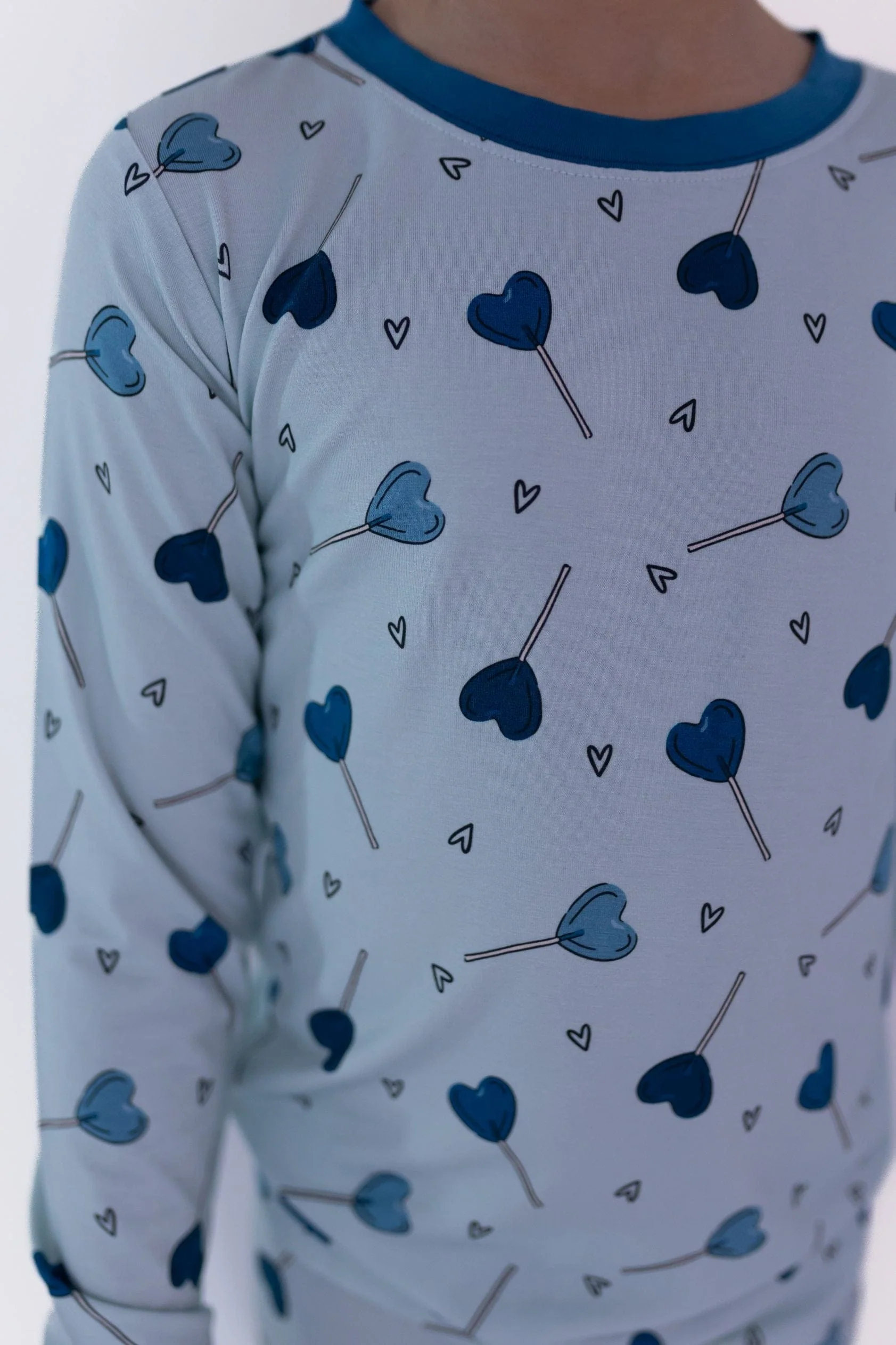 Bamboo Long Sleeve Pajama Set - Blue Sugar Rush - Image 2
