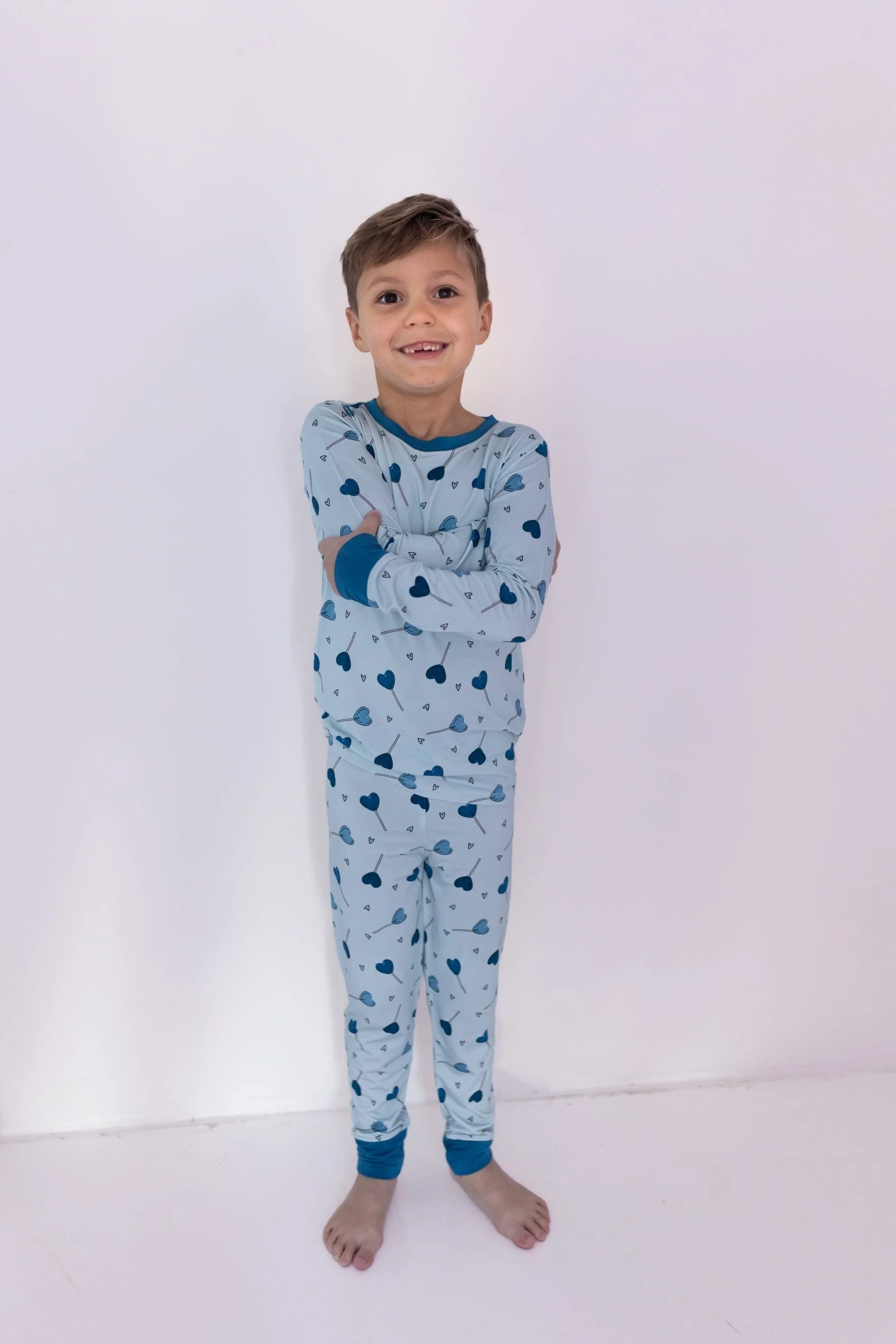 Bamboo Long Sleeve Pajama Set - Blue Sugar Rush - Image 3