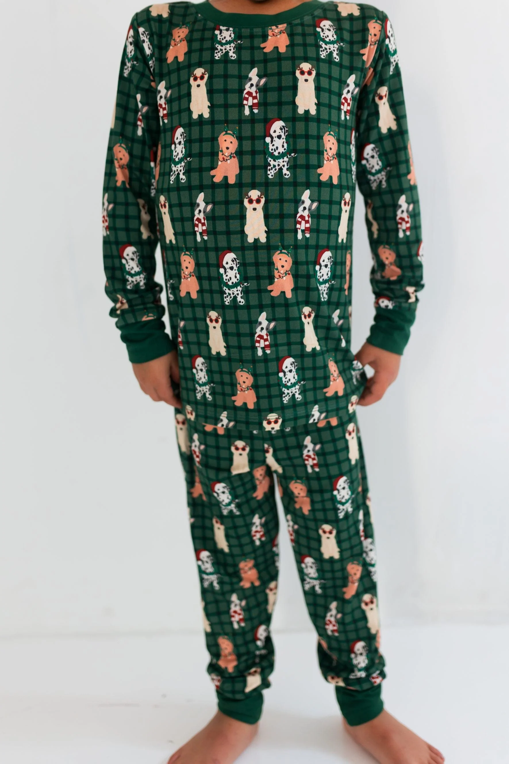 Bamboo Long Sleeve Pajama Set - Christmas Pups - Image 2
