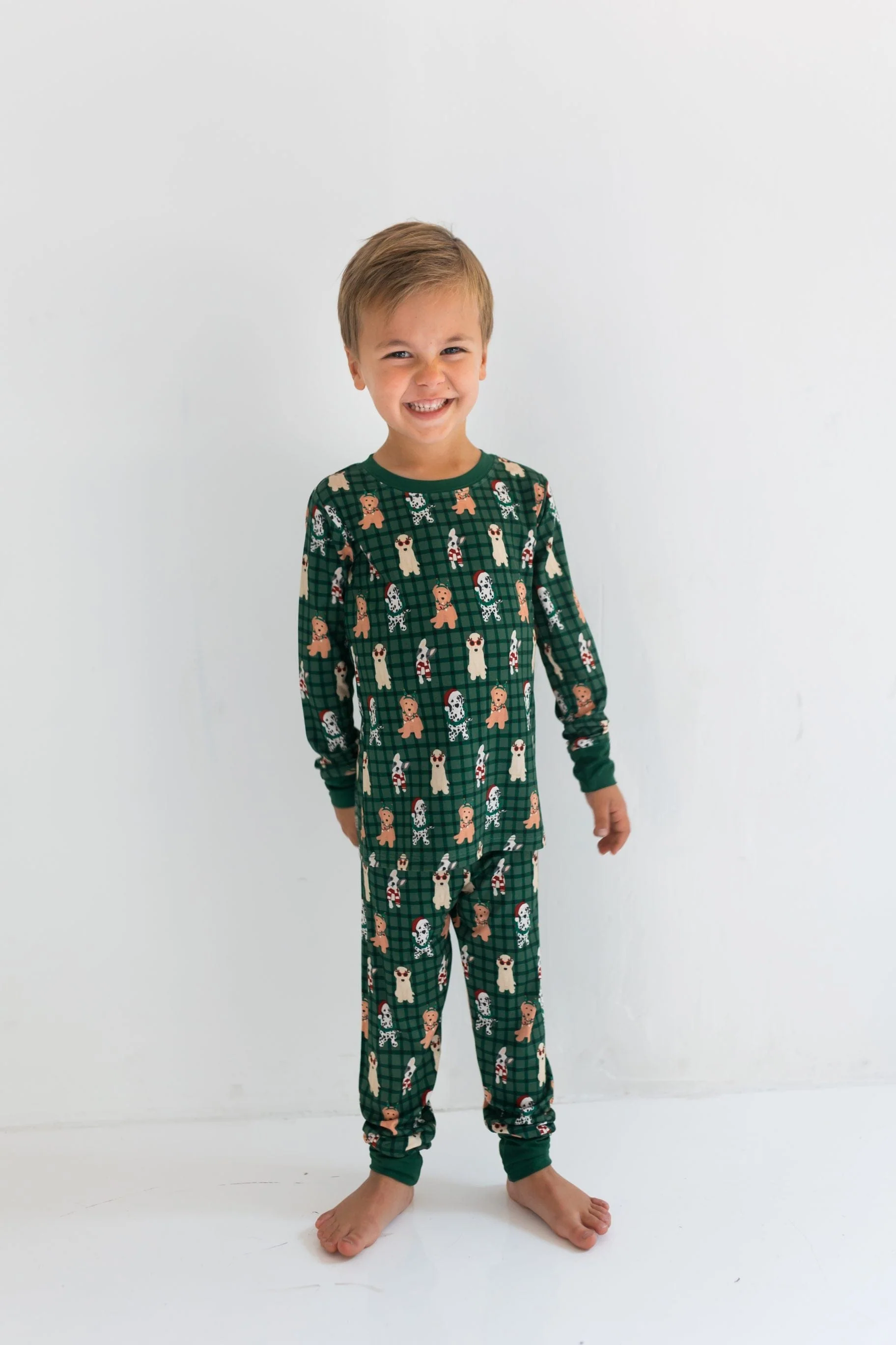 Bamboo Long Sleeve Pajama Set - Christmas Pups - Image 4