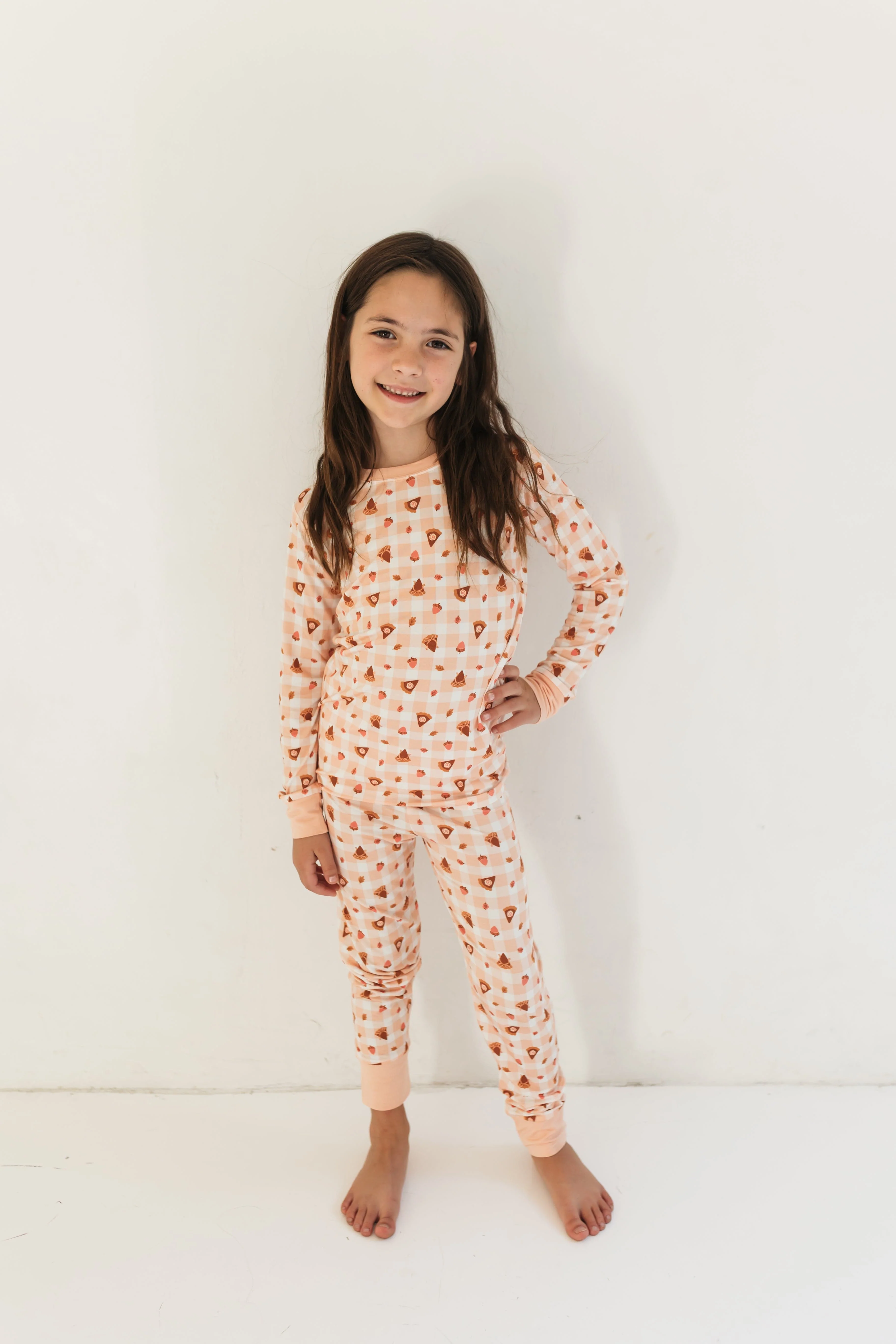 Bamboo Long Sleeve Pajama Set - Gingham Sweet Pie - Image 4
