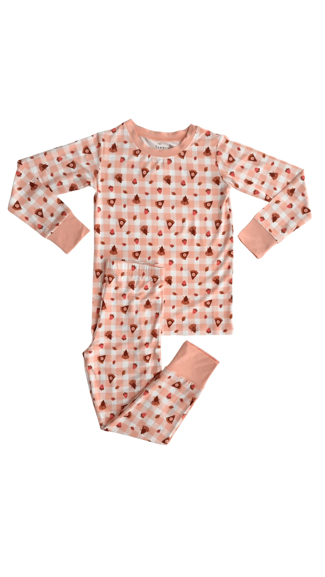 Bamboo Long Sleeve Pajama Set - Gingham Sweet Pie - Image 6