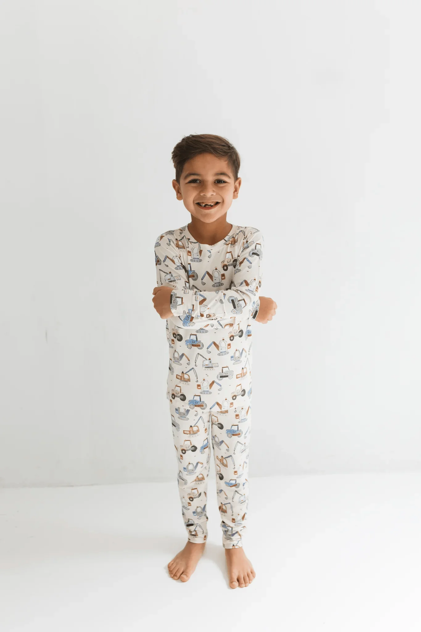 Bamboo Long Sleeve Pajama Set - Little Excavator - Image 3