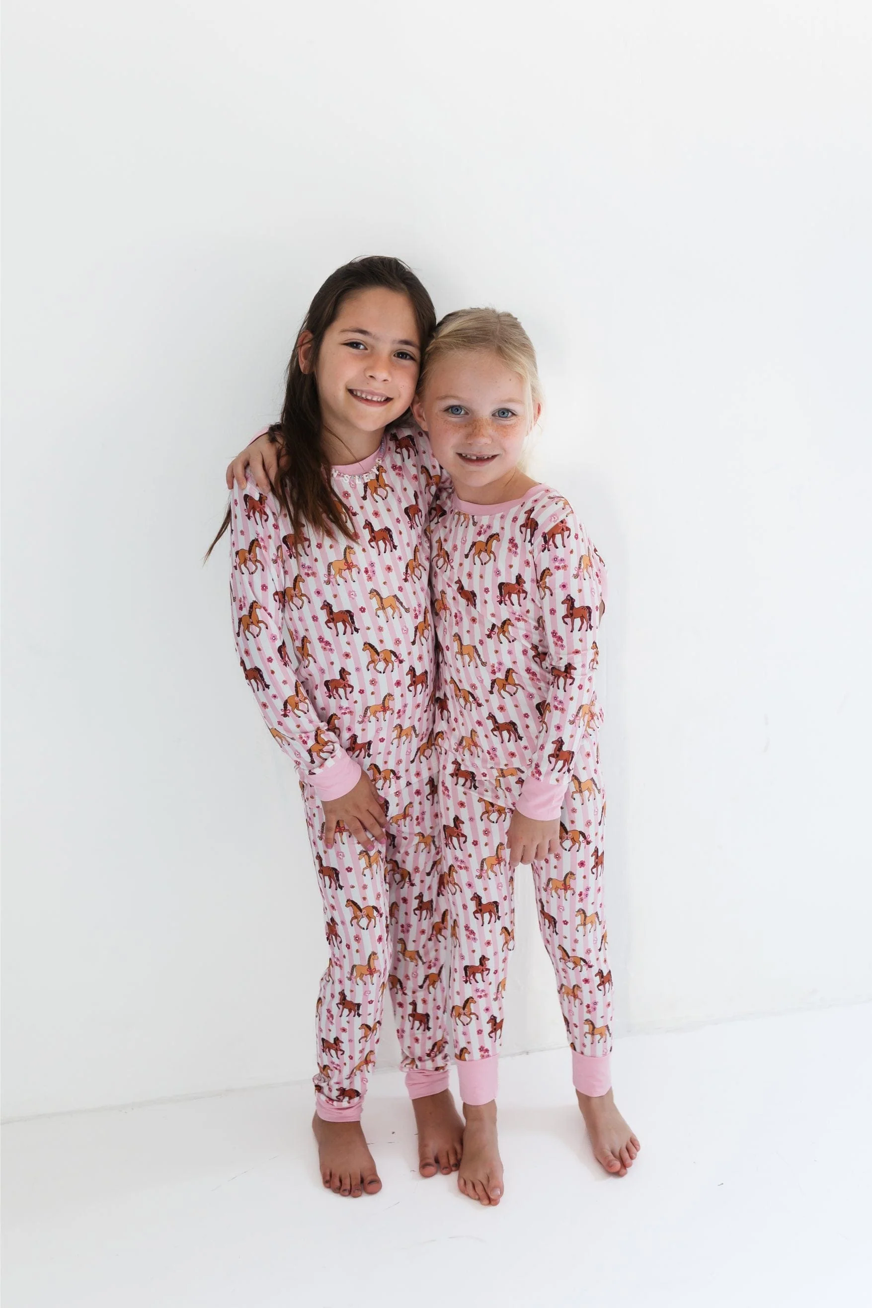 Bamboo Long Sleeve Pajama Set - Pink Pony - Image 3