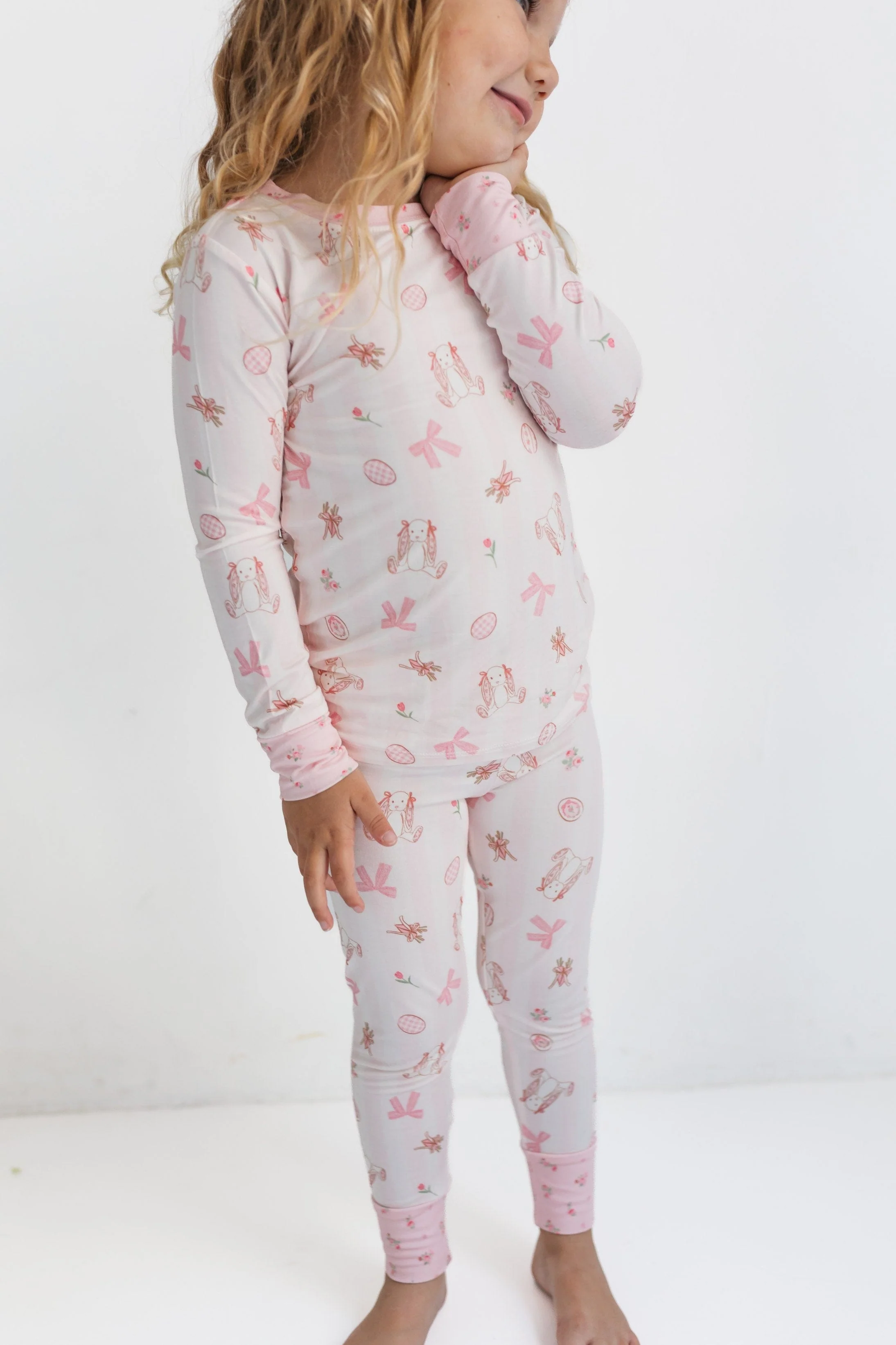 Bamboo Long Sleeve Pajama Set - Rosie Rabbit - Image 3