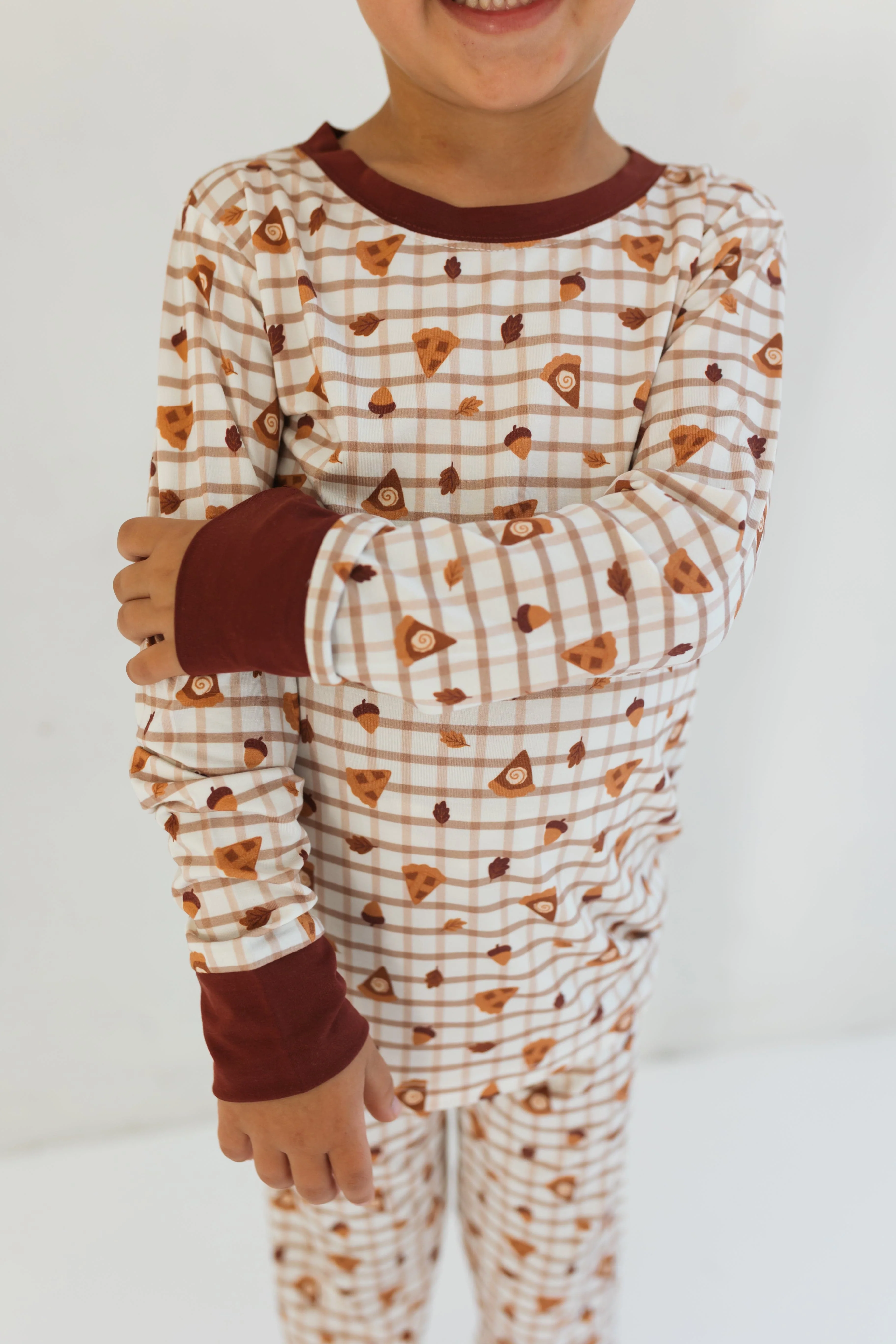 Bamboo Long Sleeve Pajama Set - Spiced Pie - Image 2