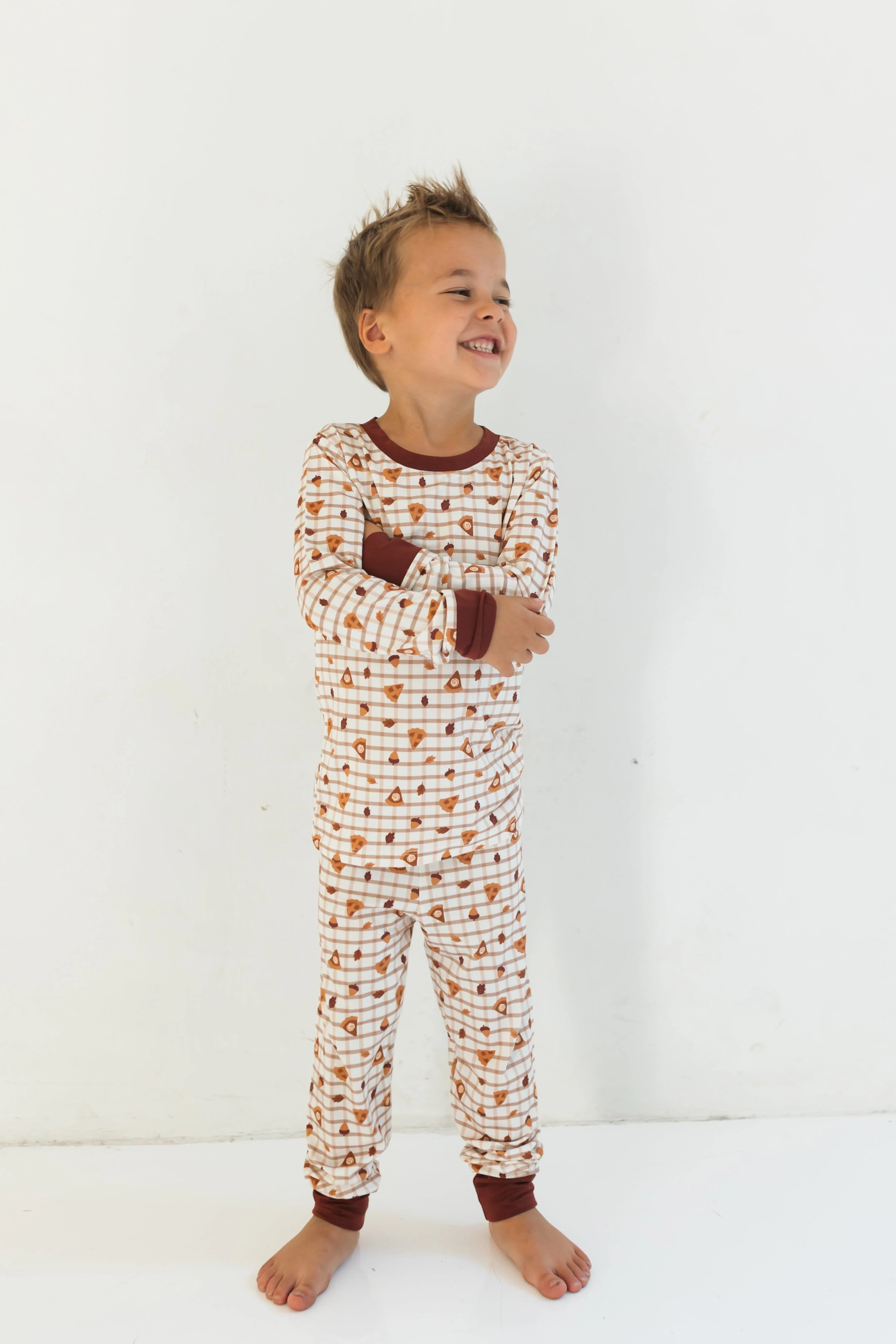 Bamboo Long Sleeve Pajama Set - Spiced Pie - Image 3