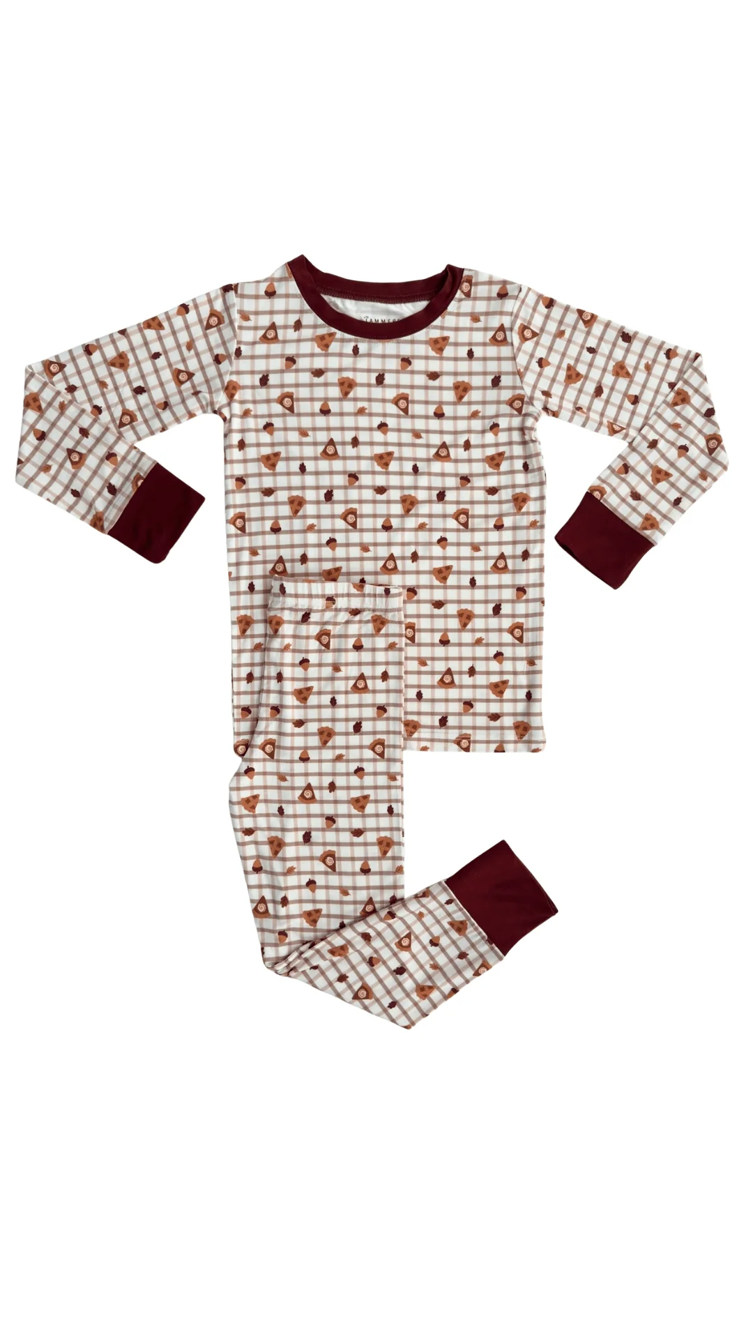 Bamboo Long Sleeve Pajama Set - Spiced Pie - Image 4