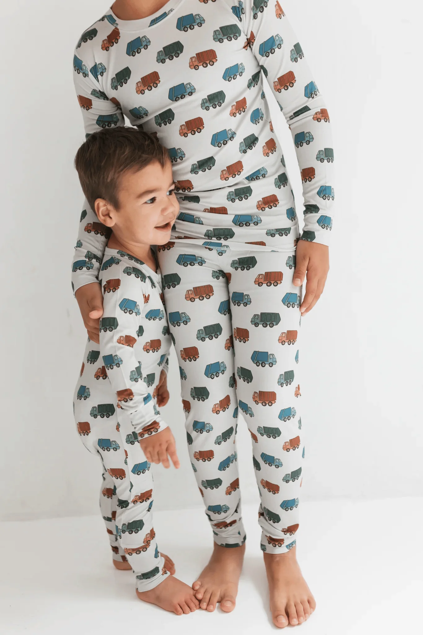 Bamboo Long Sleeve Pajama Set - Trash Trucks - Image 4