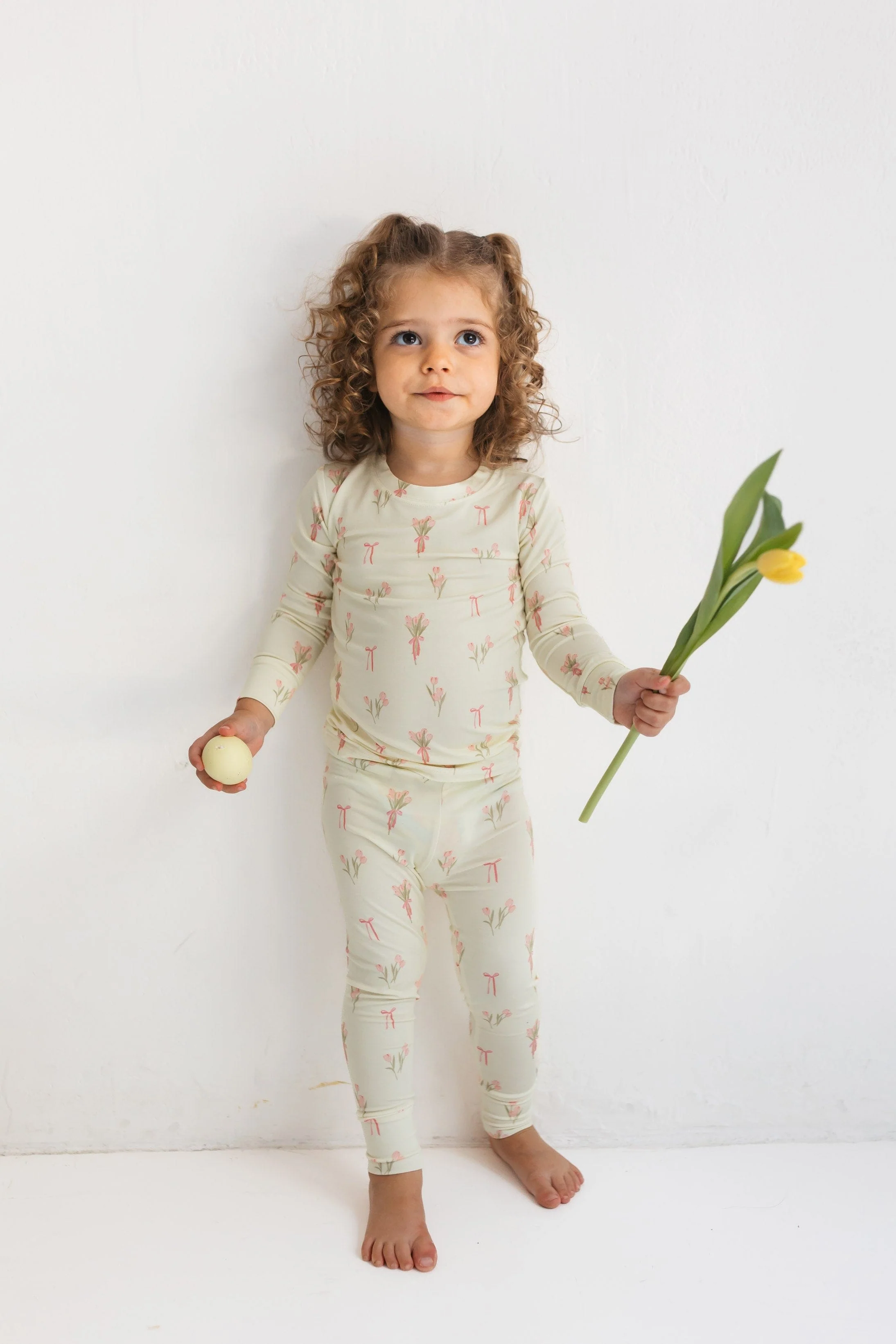 Bamboo Long Sleeve Pajama Set - Tulip Fields - Image 3