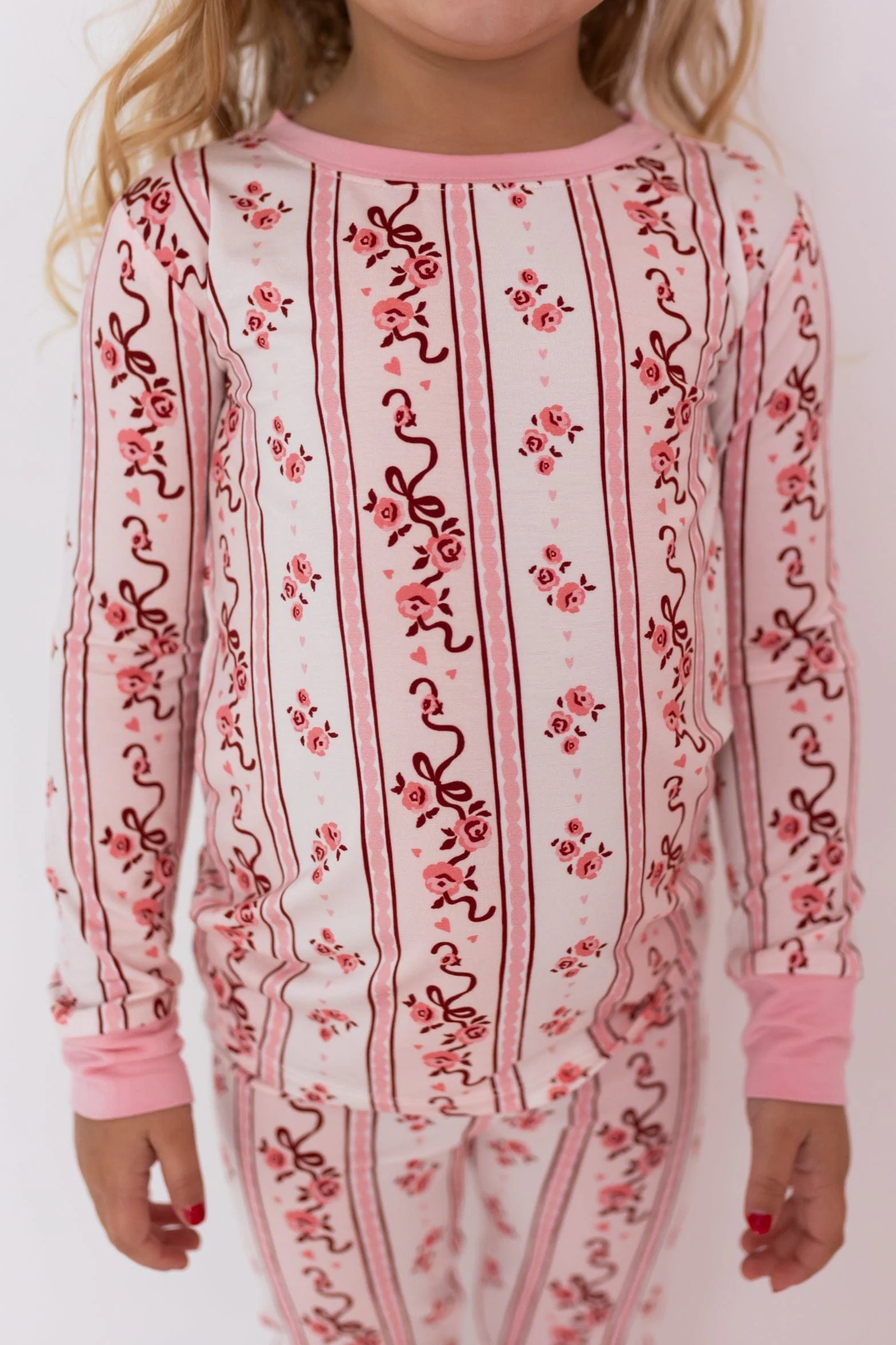 Bamboo Long Sleeve Pajama Set - Vintage Love - Image 2