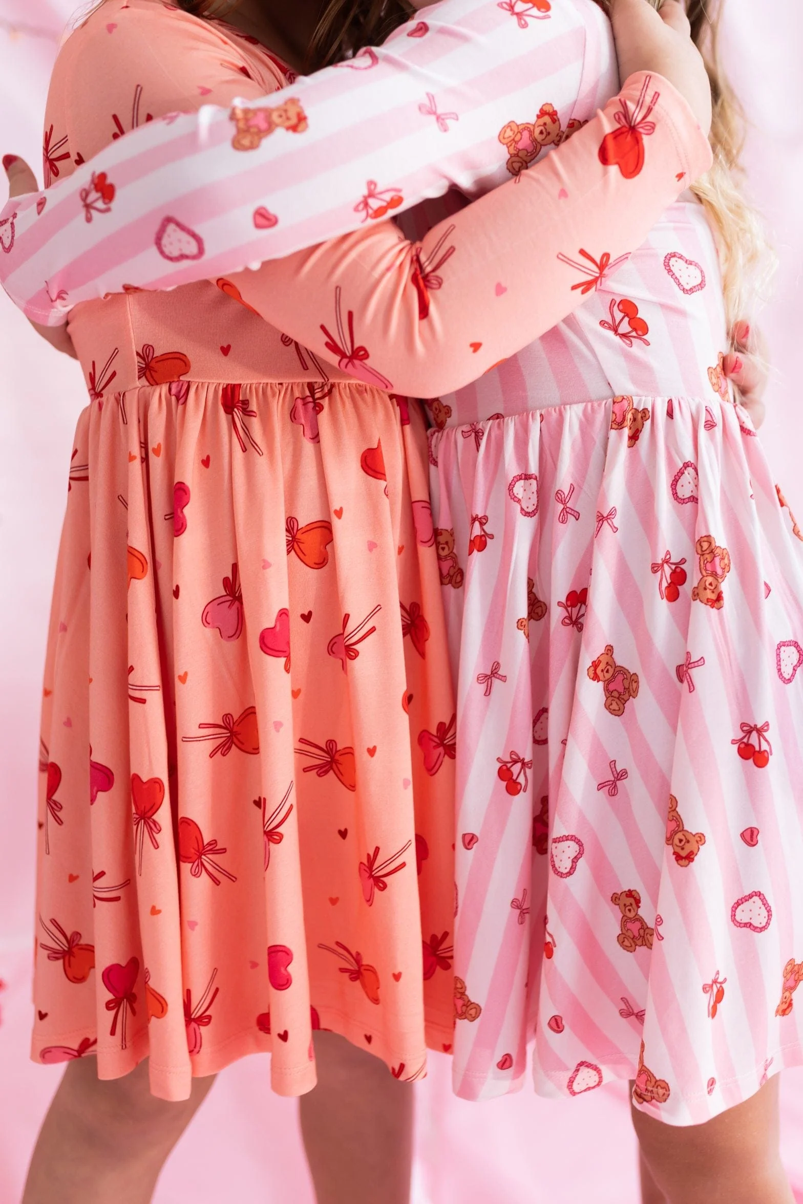Bamboo Long Sleeve Twirl Dress - Pink Sugar Rush - Image 2