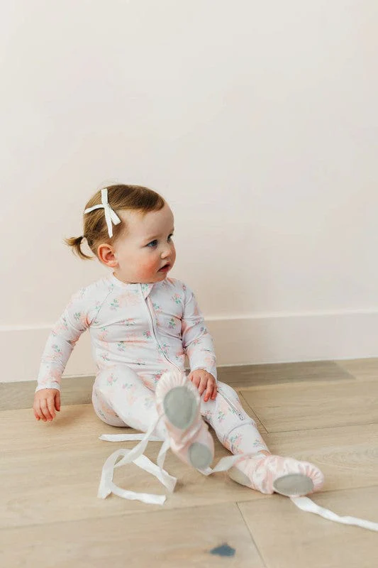 Bamboo Convertible Footie Romper - Ballerina - Image 3