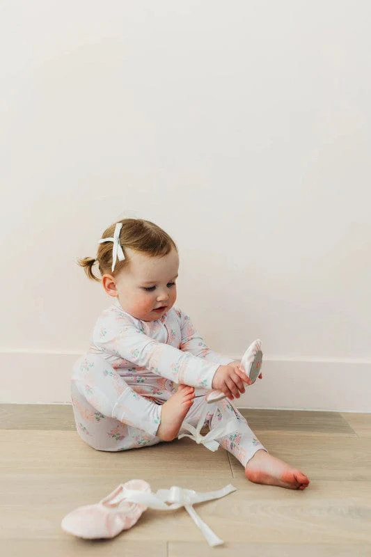 Bamboo Convertible Footie Romper - Ballerina - Image 4