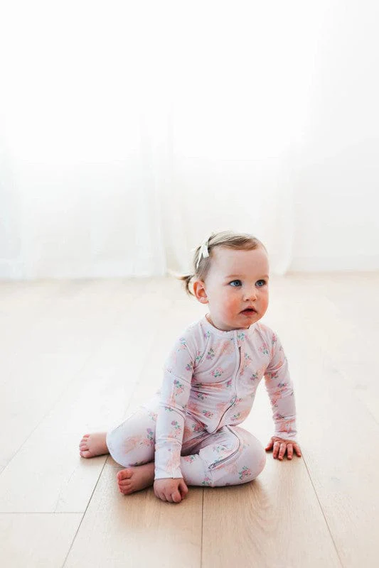 Bamboo Convertible Footie Romper - Ballerina - Image 5