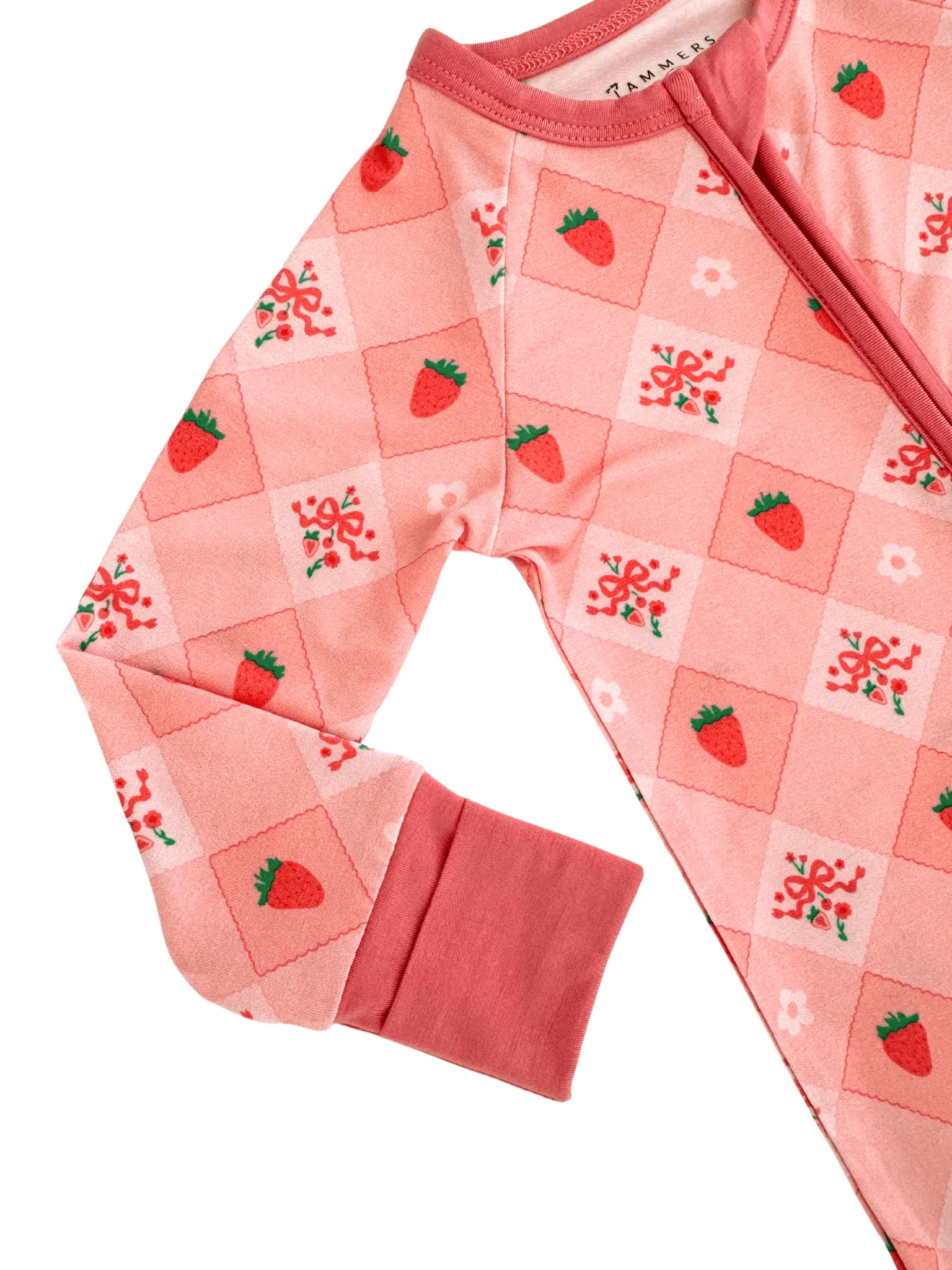 Bamboo Convertible Footie Romper - Berry Cute - Image 4