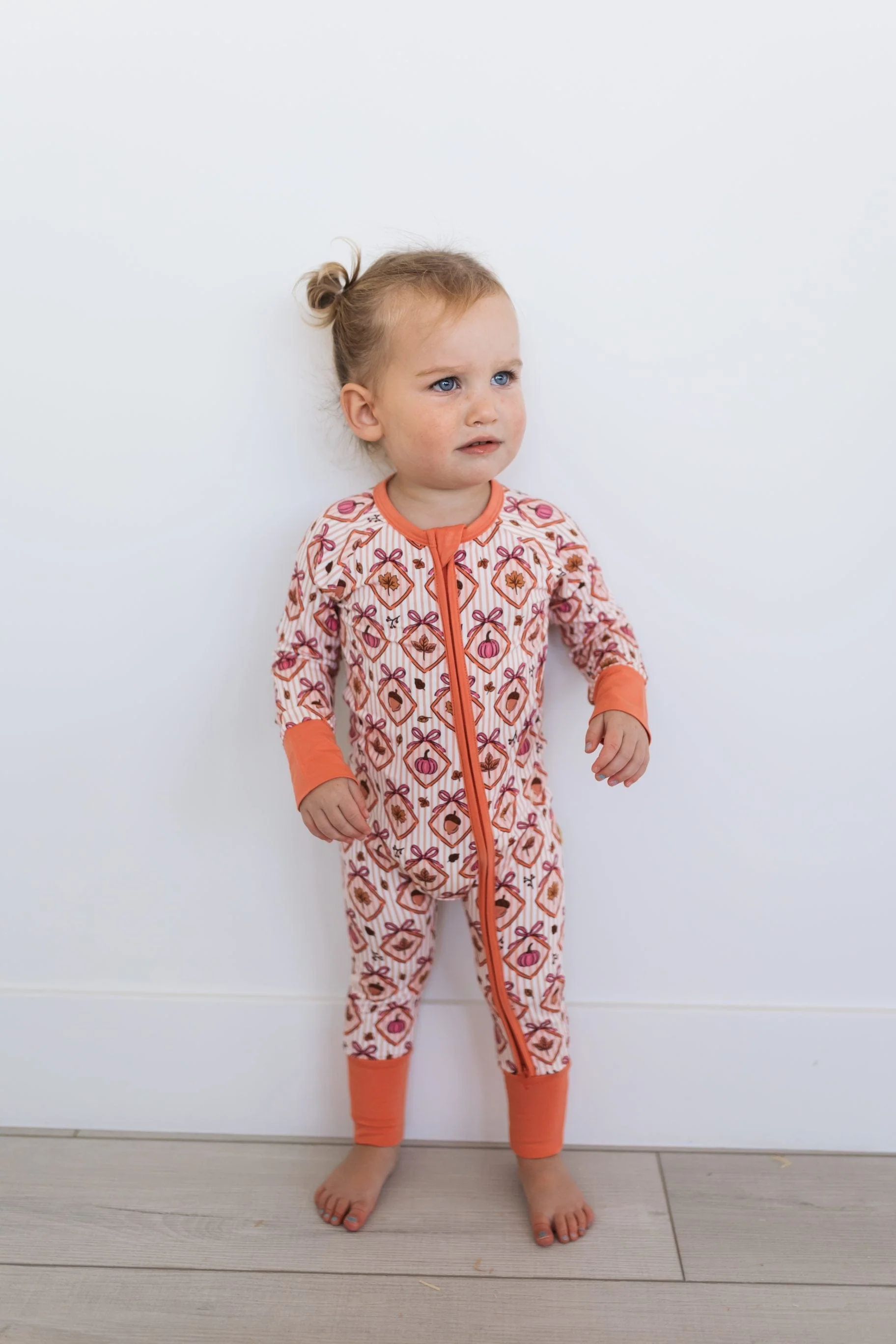 Bamboo Convertible Footie Romper - Fall Snuggles - Image 2
