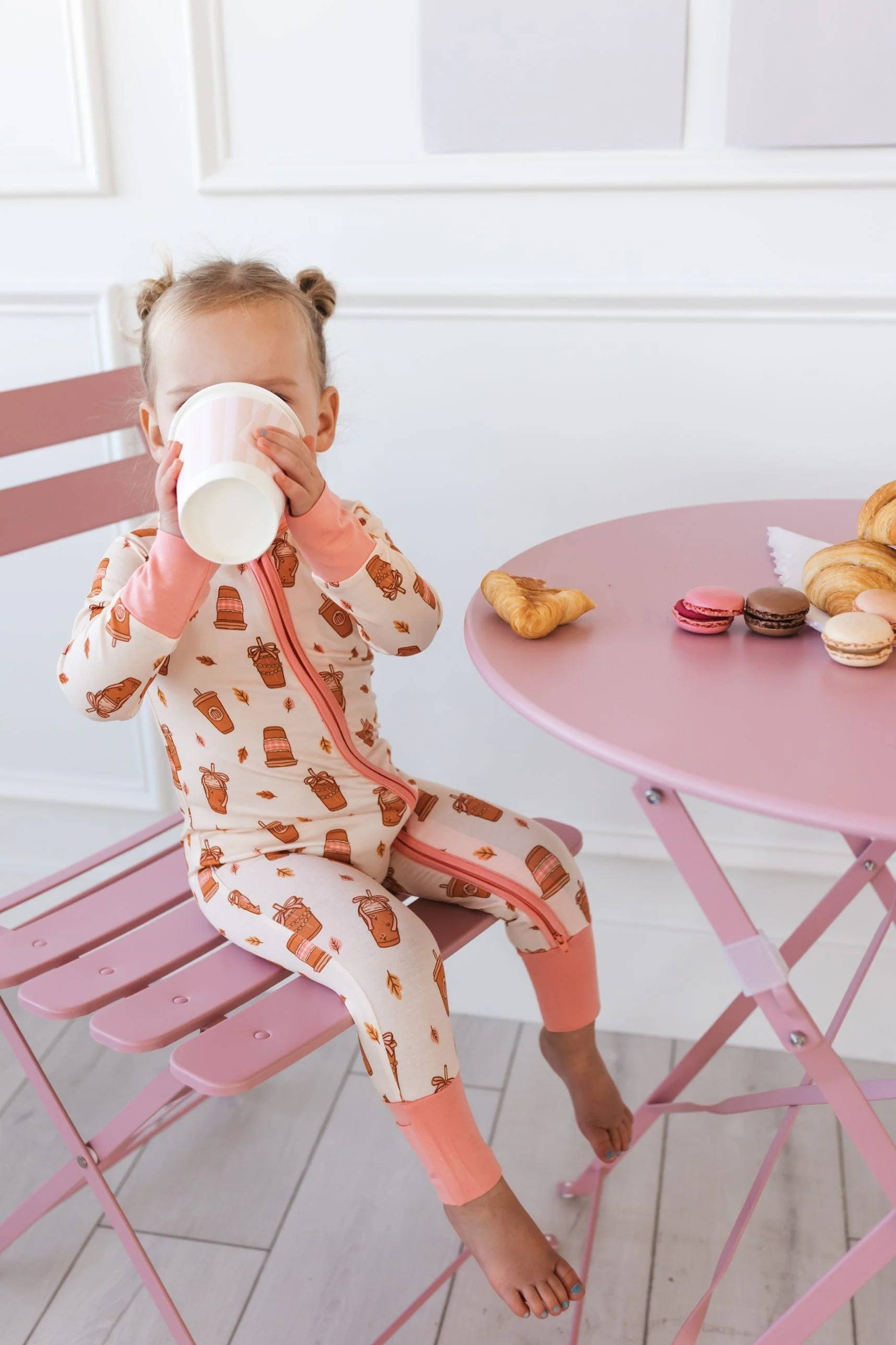 Bamboo Convertible Footie Romper - Pumpkin Latte - Image 3