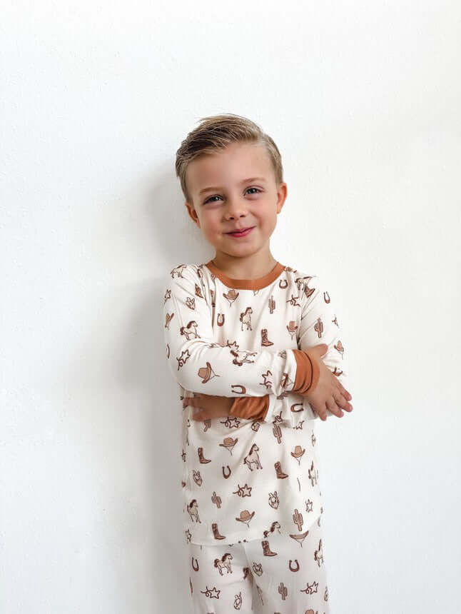 Bamboo Long Sleeve Pajama Set - Yeehaw Cowboy - Image 2