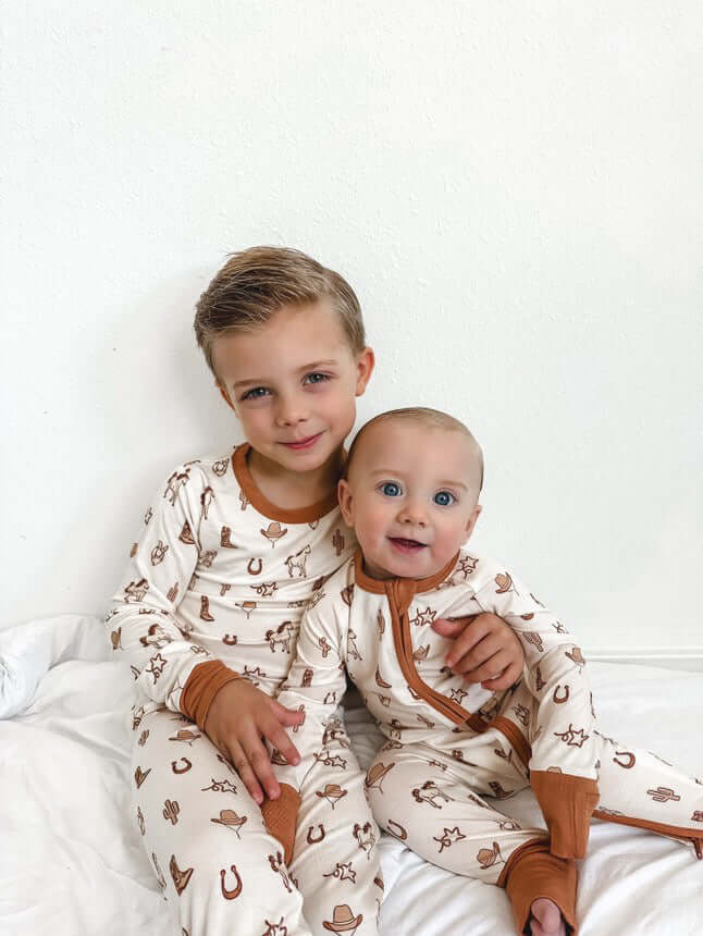 Bamboo Long Sleeve Pajama Set - Yeehaw Cowboy - Image 3