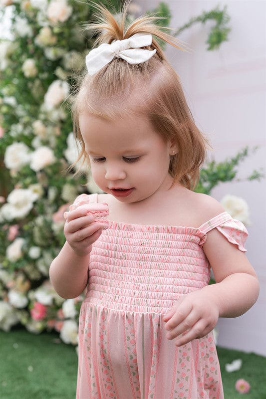 Bamboo Smocked Bubble Jumpsuit - Victoria (Floral) - Image 2