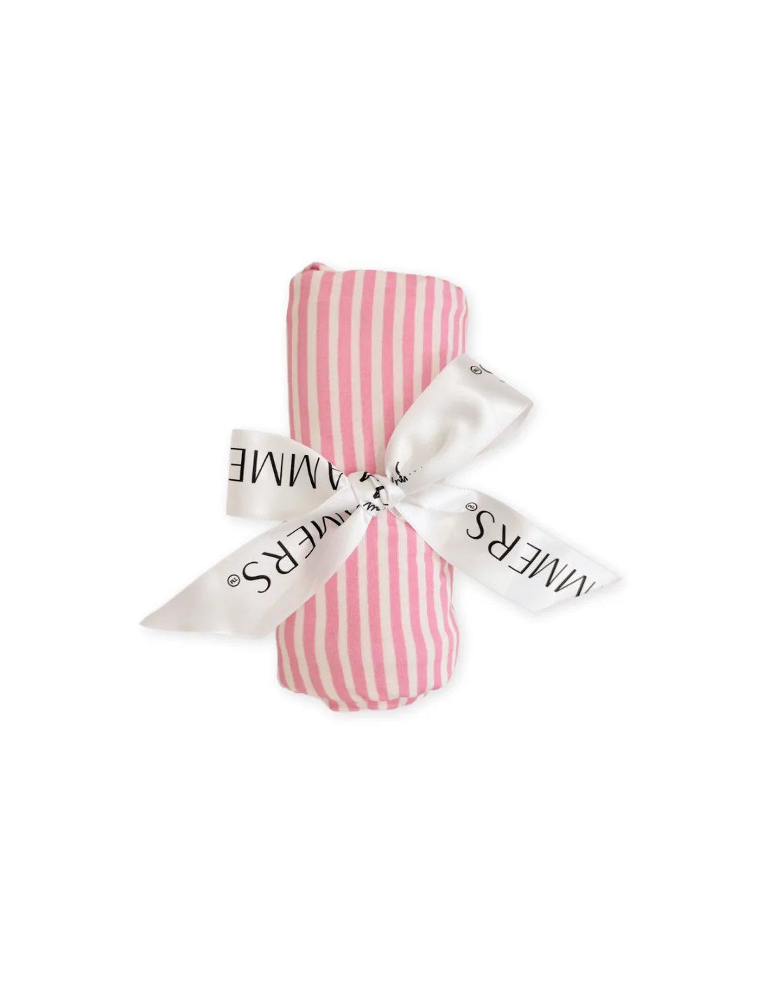 Bamboo Swaddle Blanket - Pink Stripe - Image 2