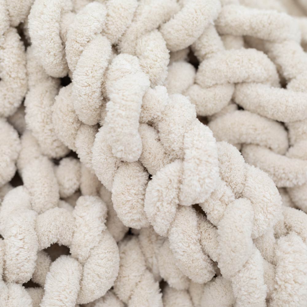 INFINITE CHUNKY KNIT BLANKET | MINKY | CUDDLE - SAND - Image 8
