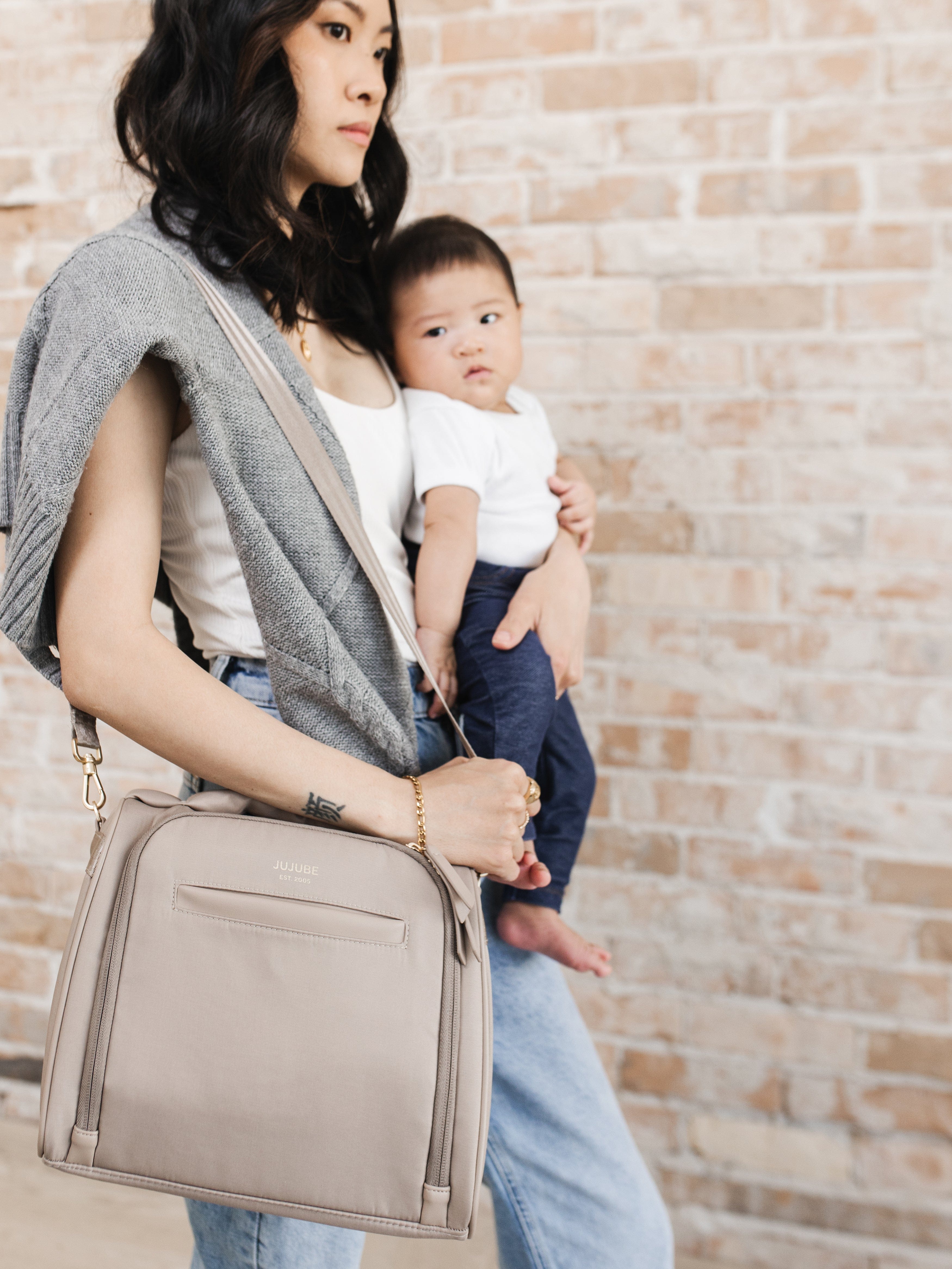 Insulated Bottle Bag - Taupe - Image 7