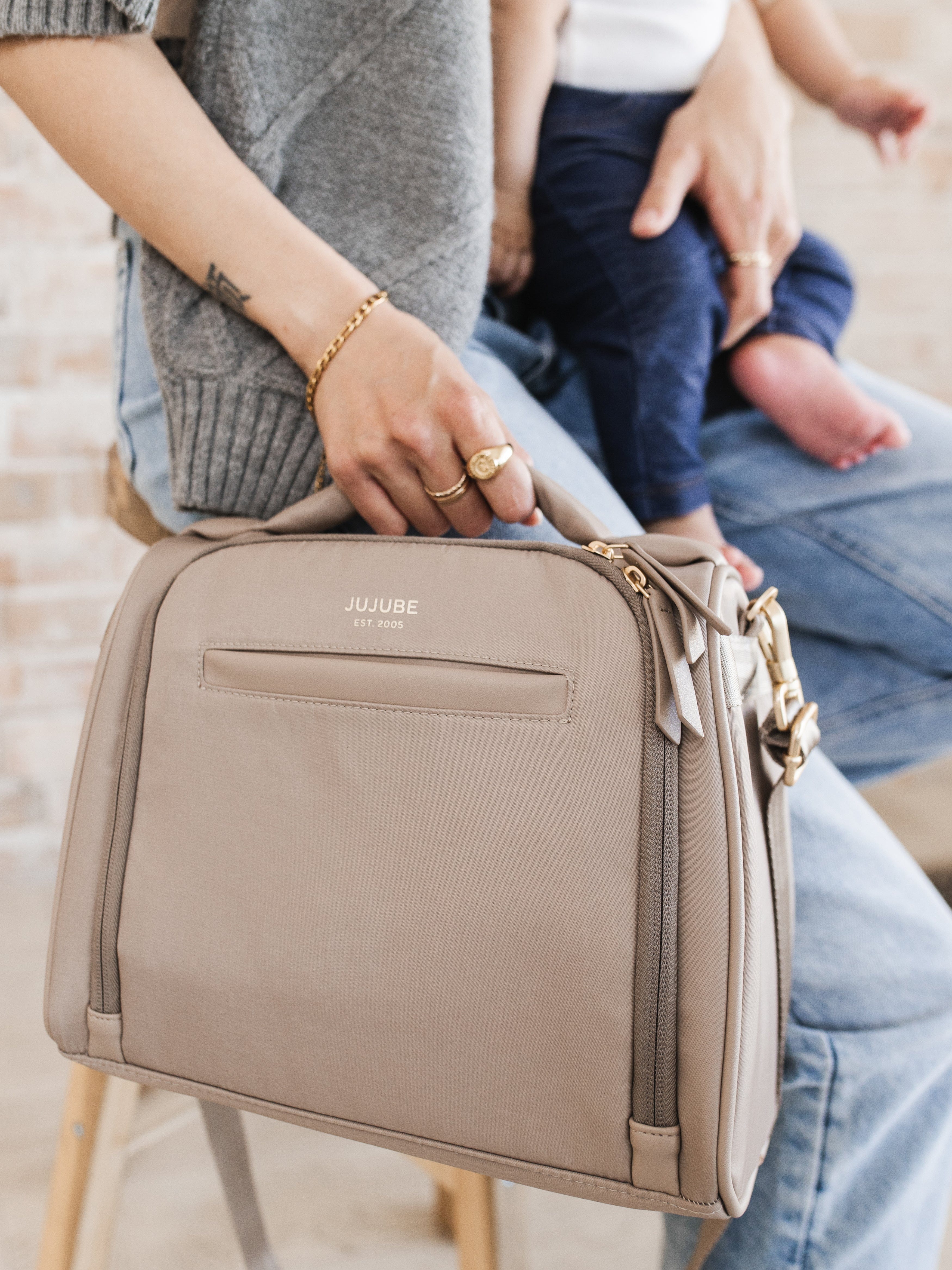 Insulated Bottle Bag - Taupe - Image 8