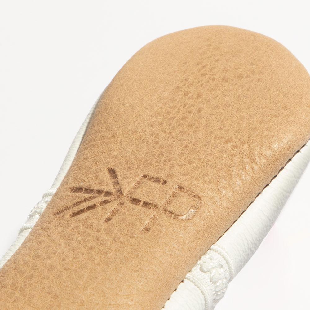 Ivory Lace Ballet Slipper Baby Shoe - Image 4