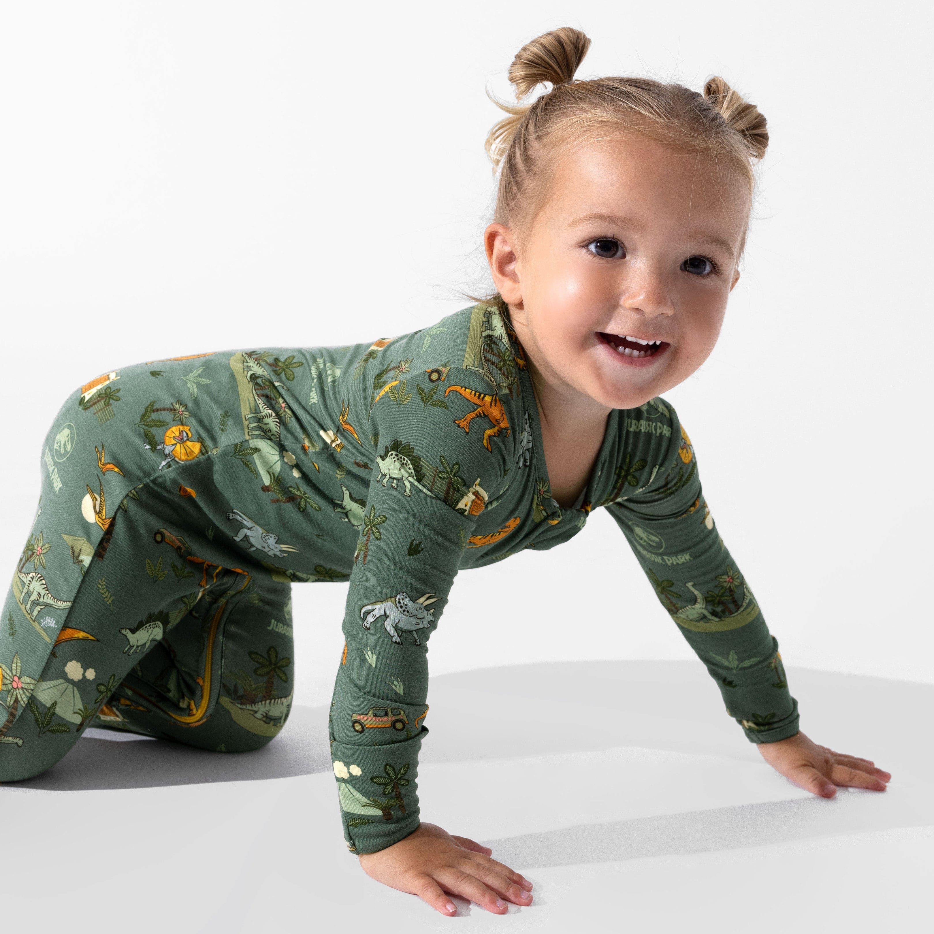 Bamboo Convertible Footie Romper - Jurassic Park Core - Image 2