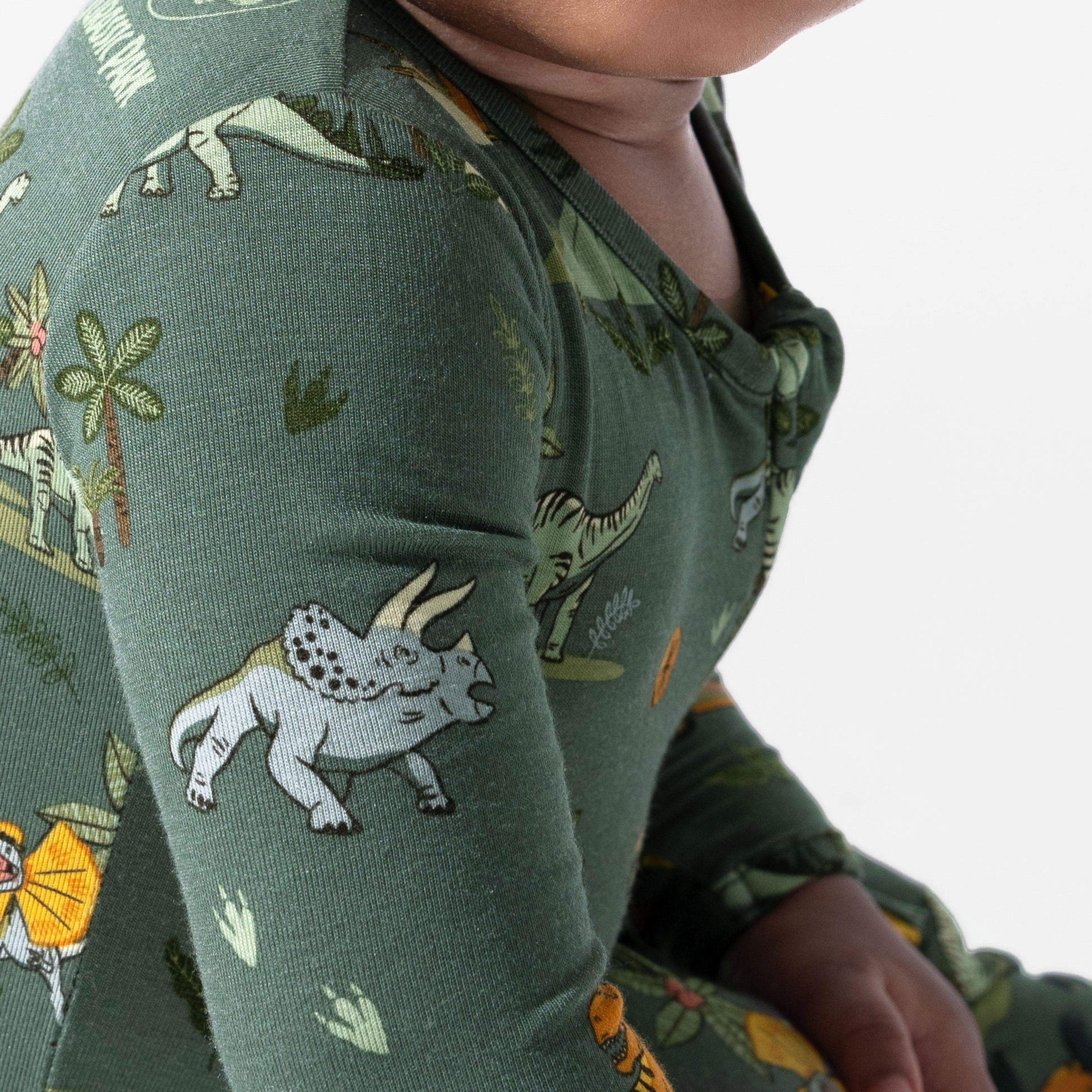 Bamboo Convertible Footie Romper - Jurassic Park Core - Image 3